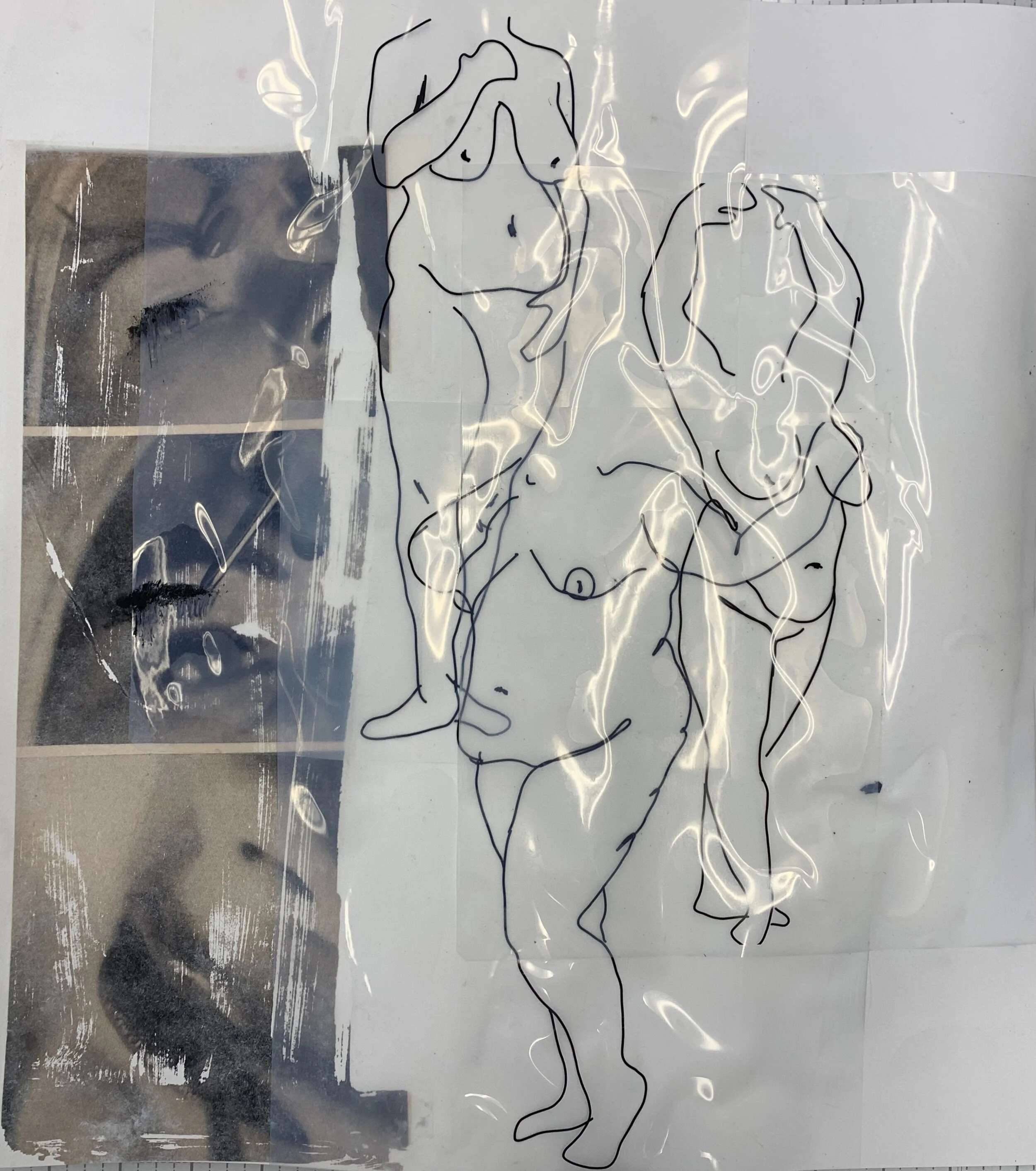 Questioning Femininity 
Sharpie on Film, Ink Jet Print, and Mascara
2019