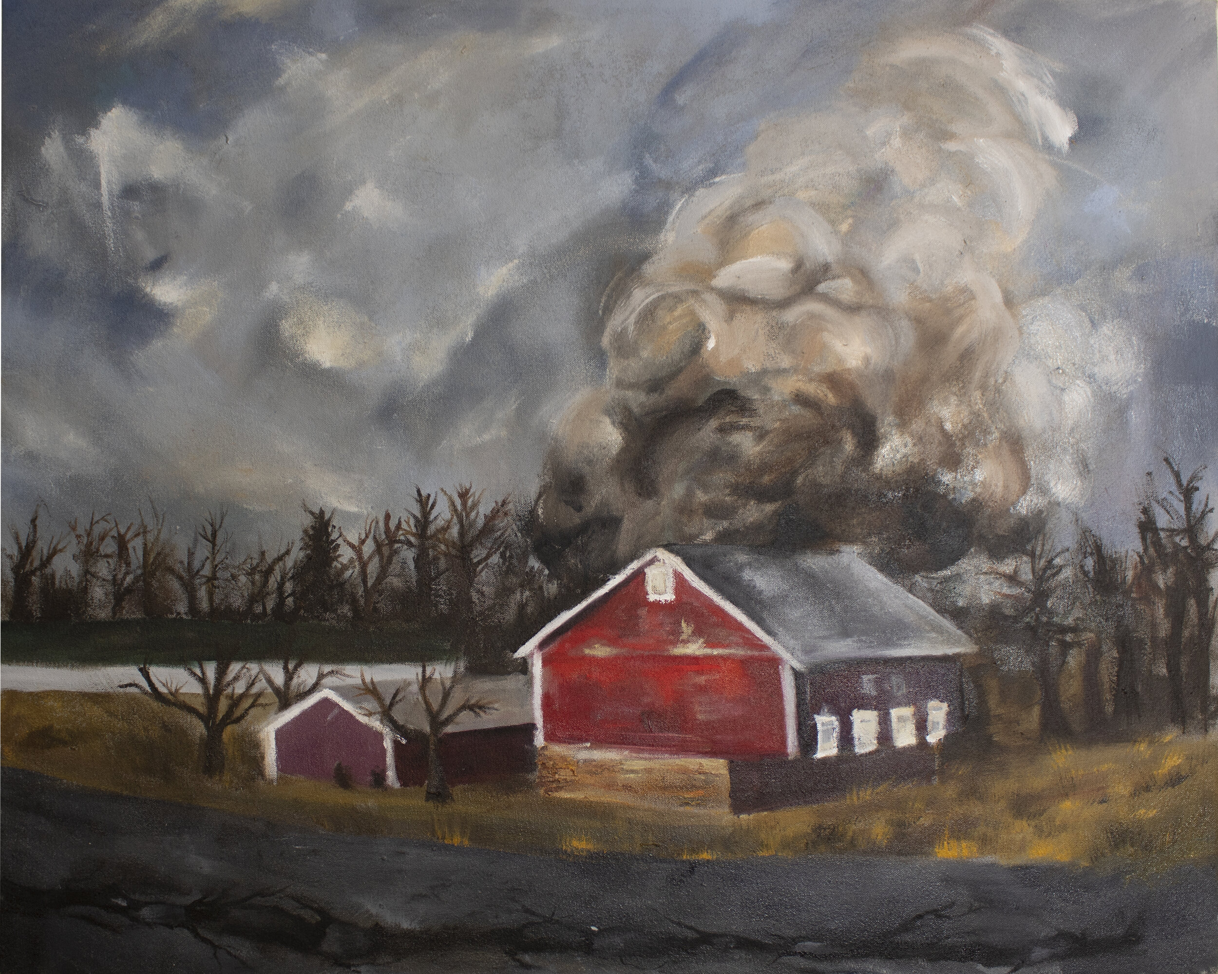 Disasters of the Homeland
Oil on Canvas
36" x 48"
2019