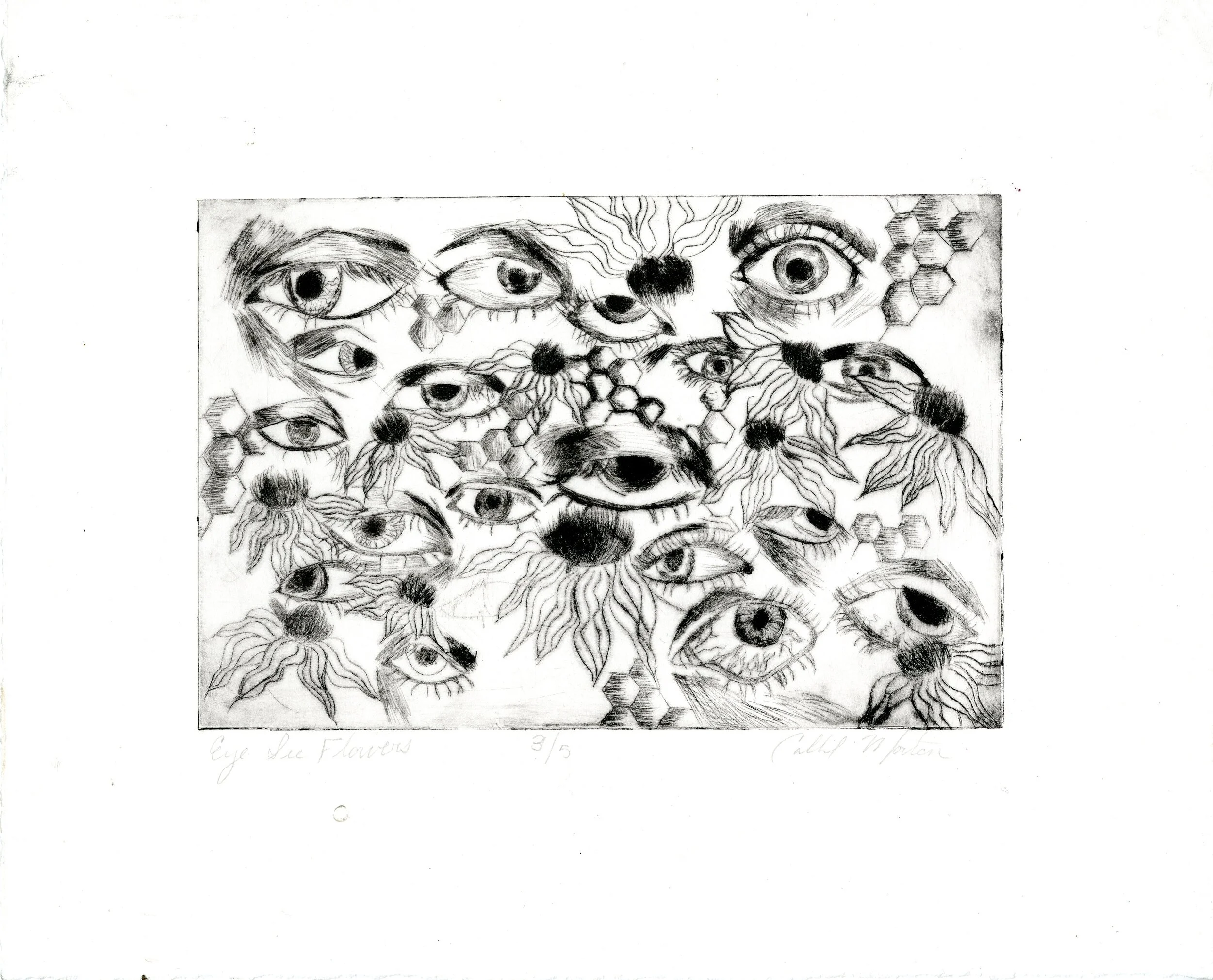 Eye See Flowers
Drypoint Etching
2019