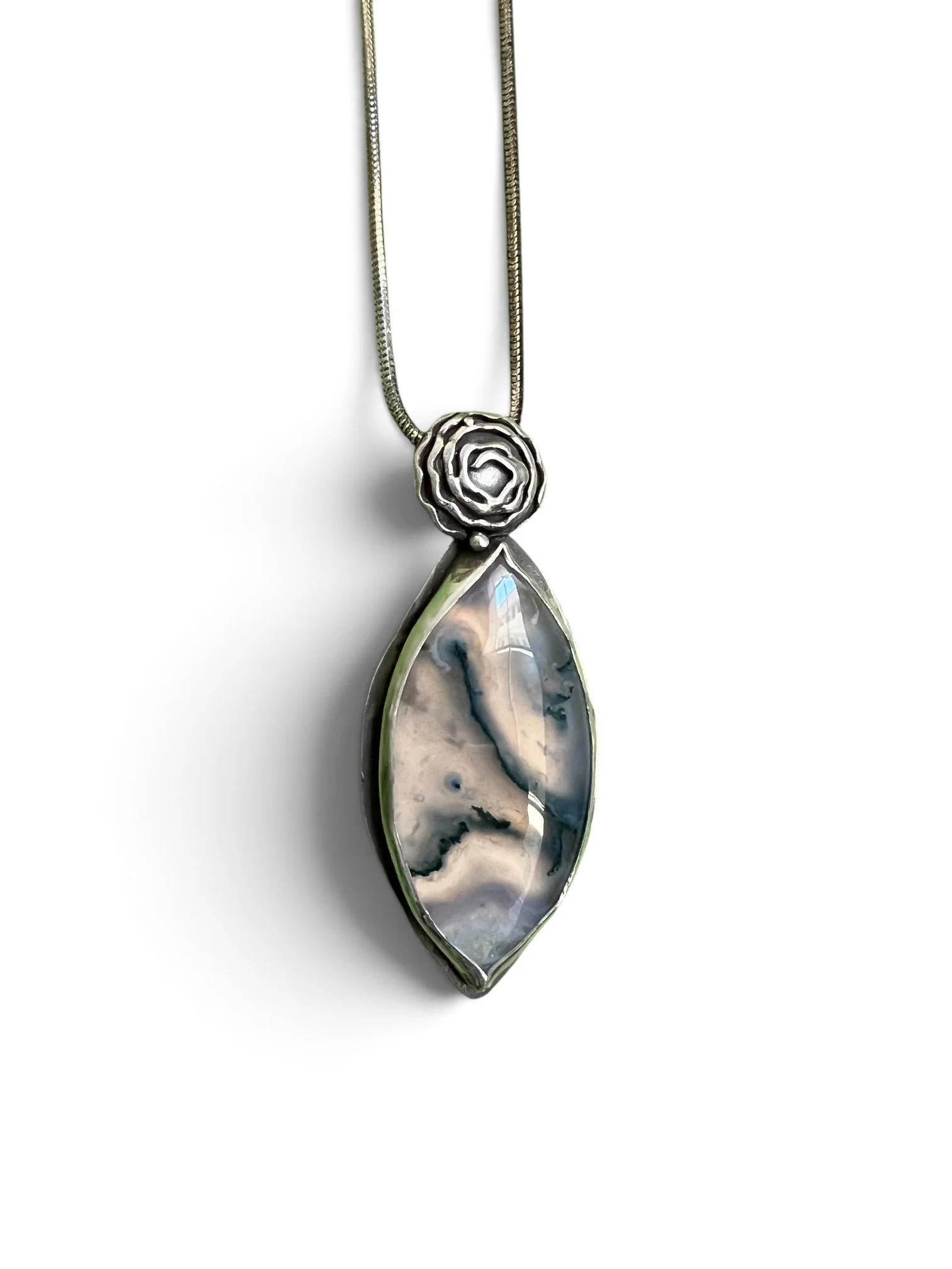 Solar Moss Agate Necklace