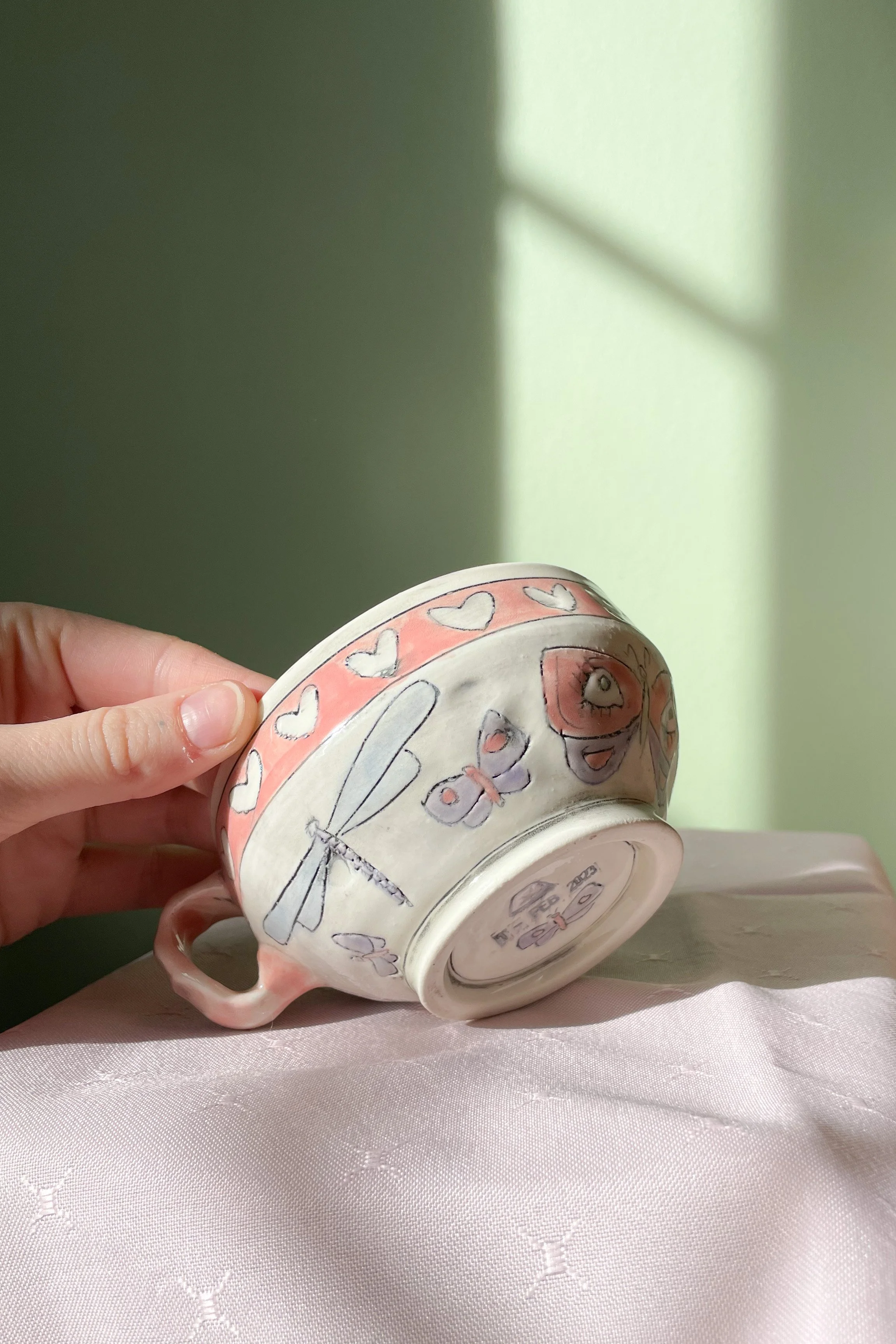 Love Bug Mug <3 Pink and White