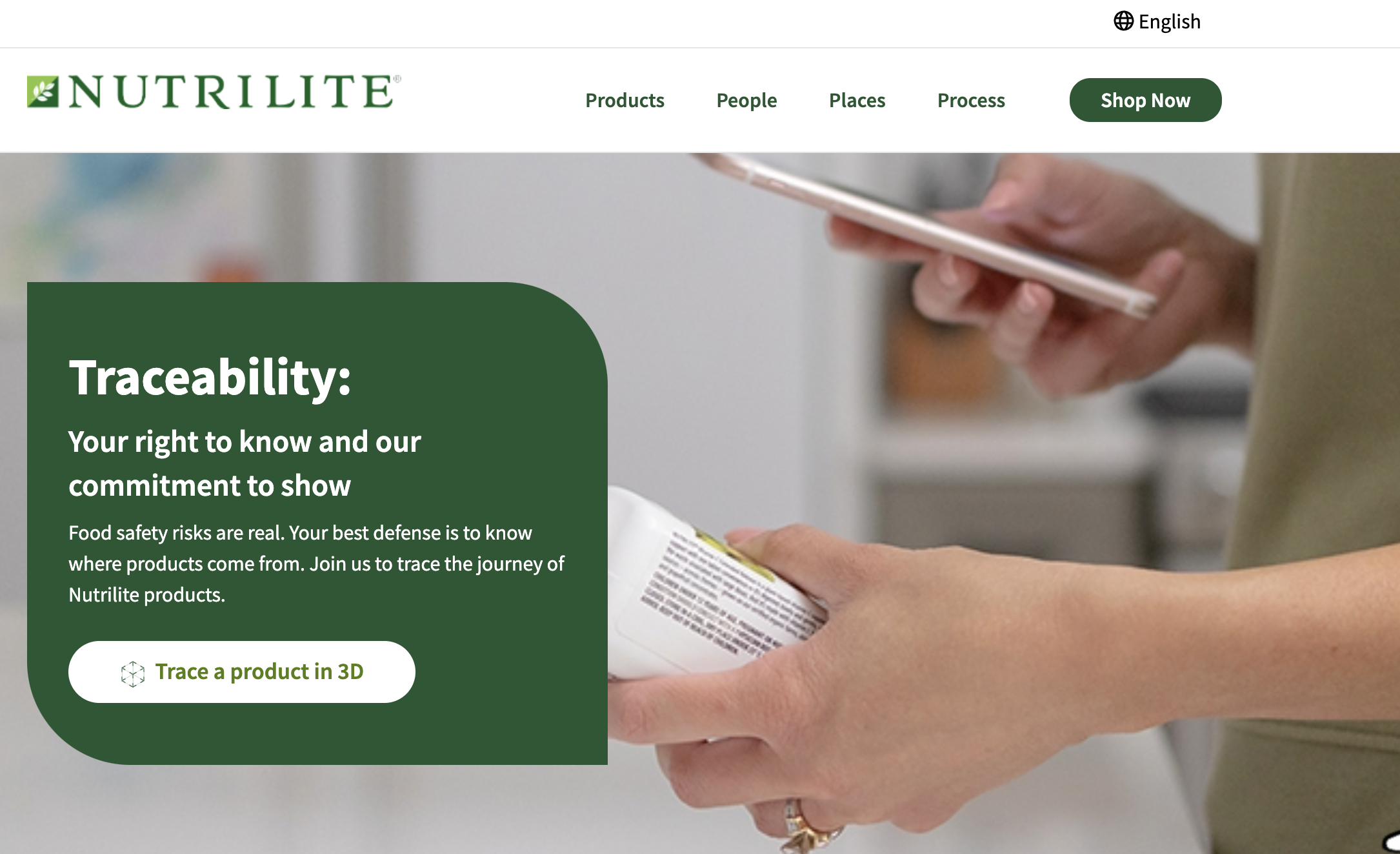Nutrilite traceability
