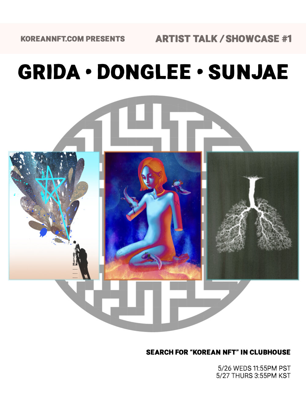 Artist Talk #1 Grida, Donglee, Sunjae