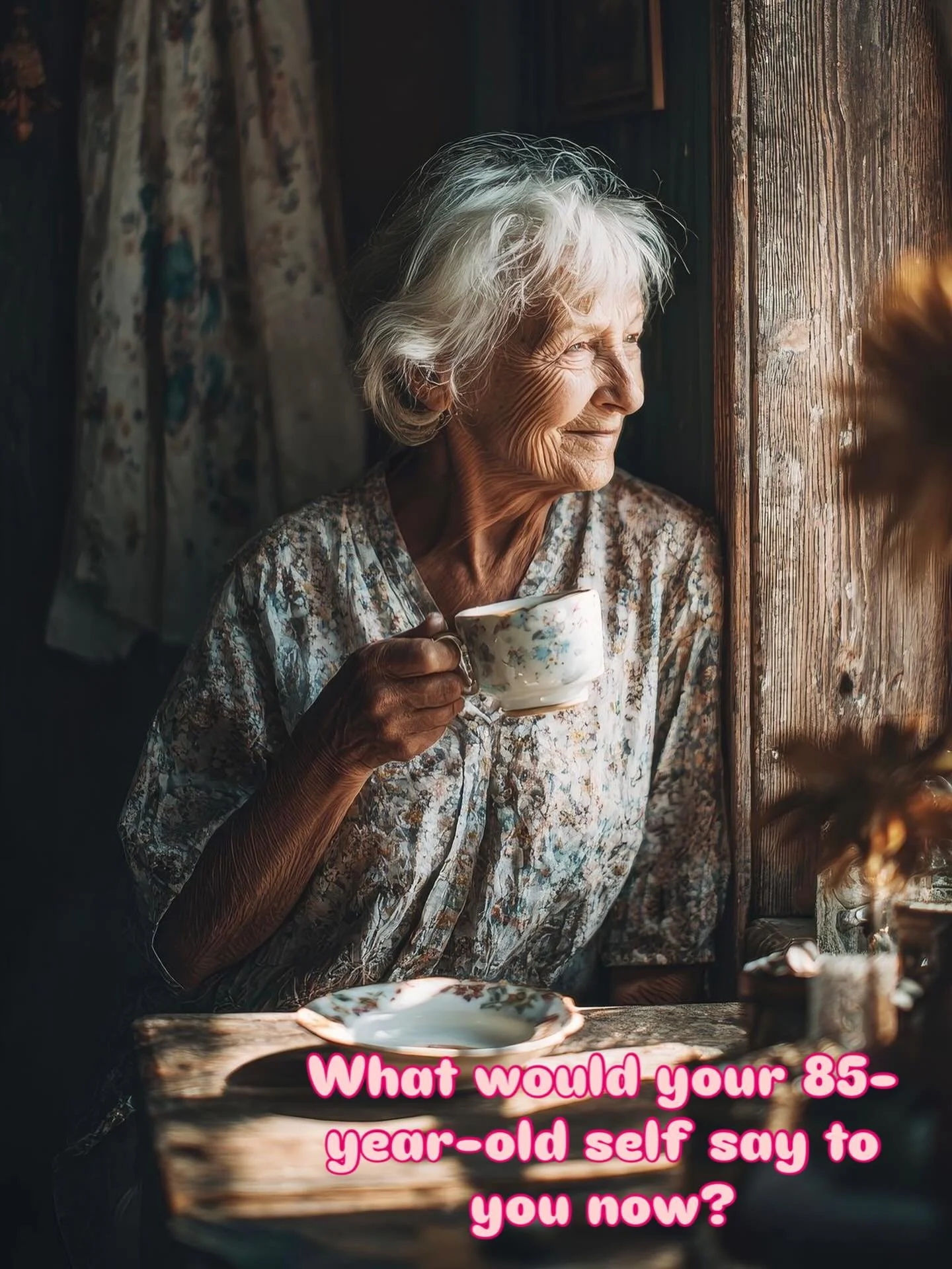 What would your 85-year-old self say to you now?
I don&rsquo;t think it would be &ldquo;I wish you doom-scrolled more&rdquo;
or &ldquo;I wish you sat down longer.&rdquo;

It would be:
✨ Move your body while you can
✨ Spend time with your people
✨ Get