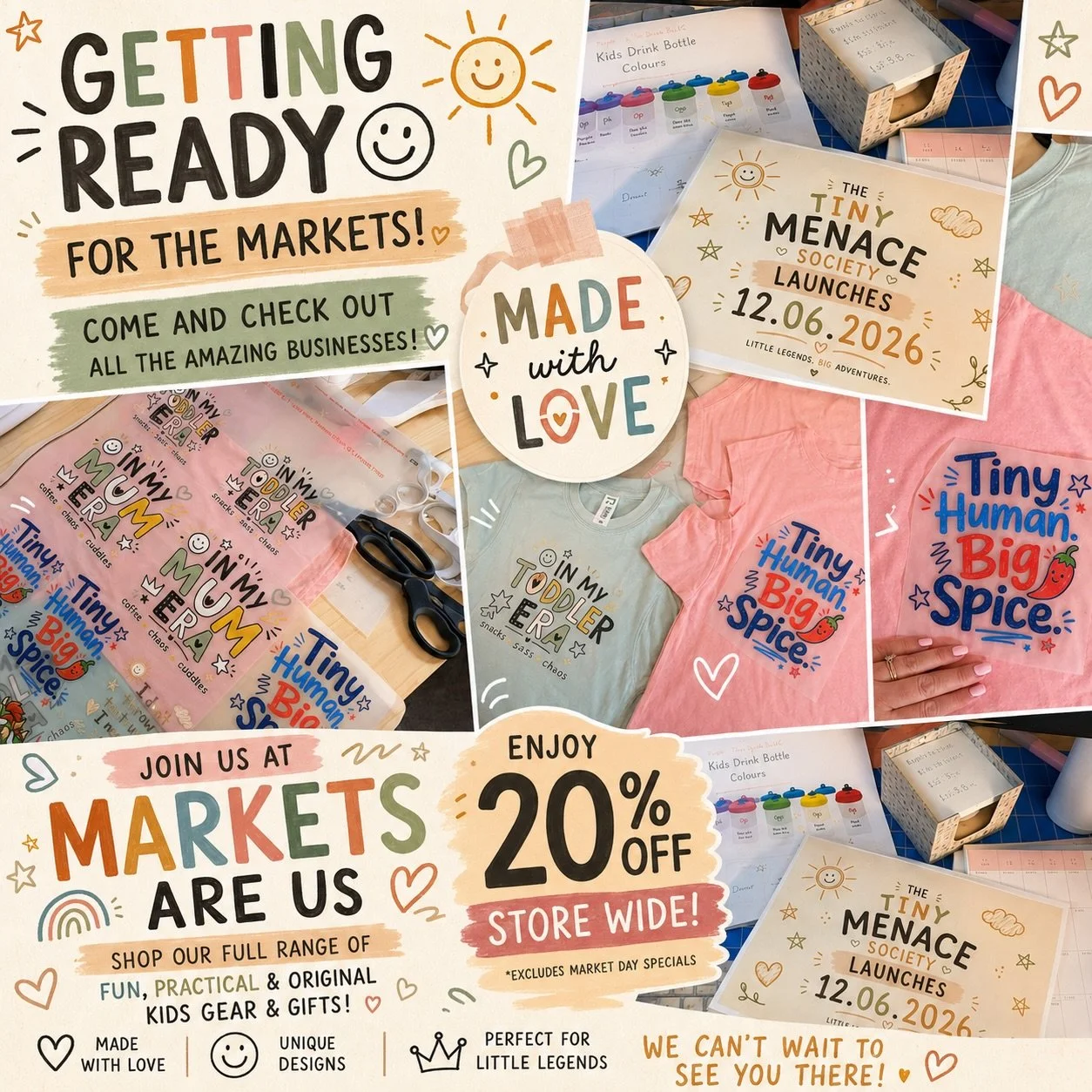 🎉 The countdown is on! 🎉

The Markets Are Us Online Market kicks off on the 15th of June  at 7pm, and we can&rsquo;t wait to see you there! 💛

You&rsquo;ll be able to shop all of our beautiful collections, including our newest and most-loved addit