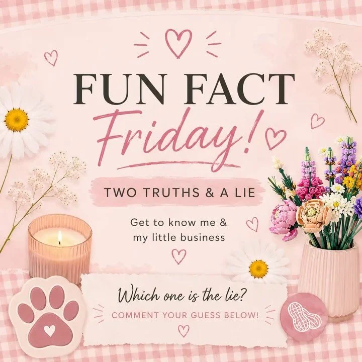 🌸 FUN FACT FRIDAY 🌸

Time for another round of Two Truths &amp; A Lie! 👀

Can you guess which one isn&rsquo;t true?

🌼 I&rsquo;m so allergic to flower pollen that LEGO flowers are the only flowers you&rsquo;ll find in my home.
🐾 I&rsquo;m so all