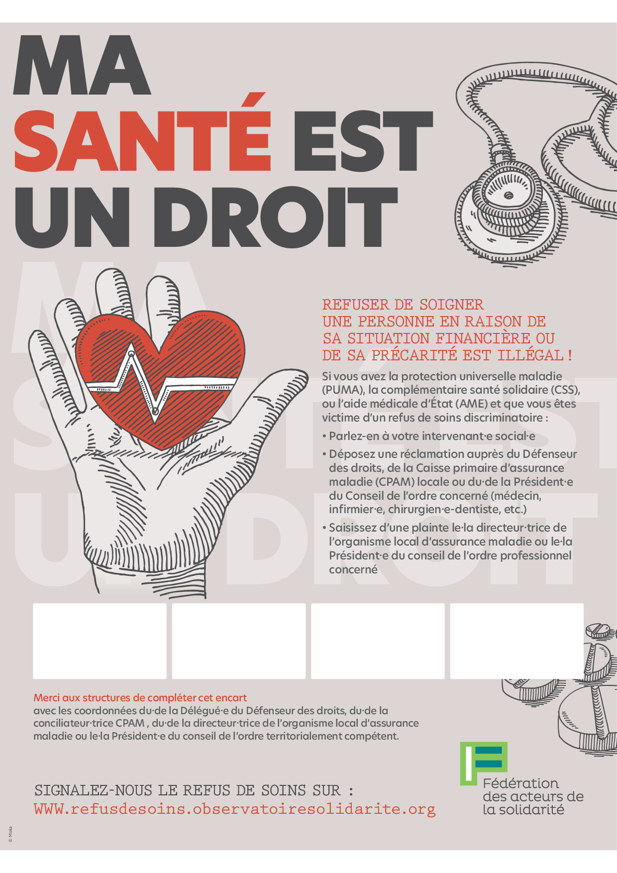 La campagne “ma santé est un droit” !