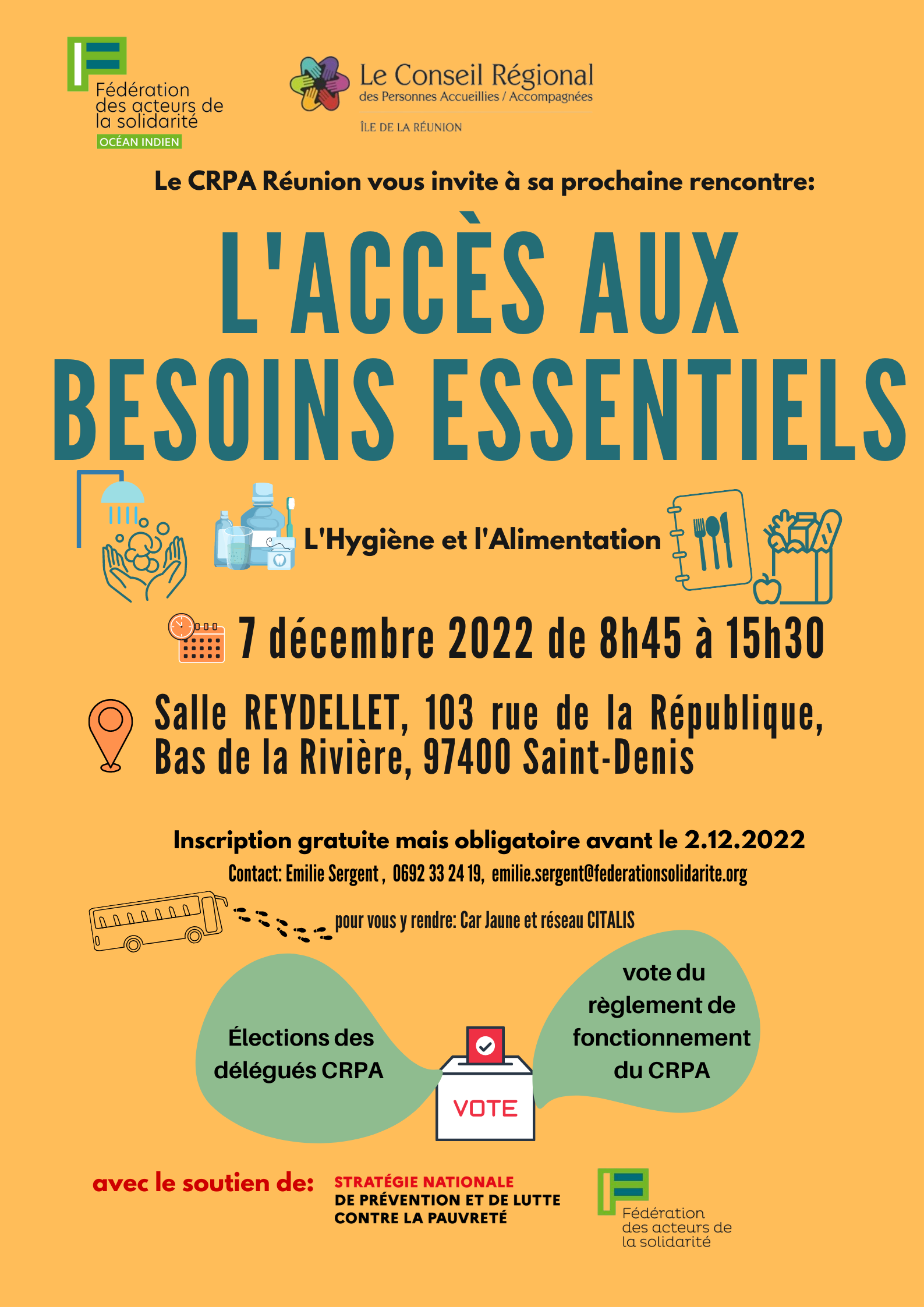 4ème Plénière CRPA "L'ACCÈS AUX BESOINS ESSENTIELS: Hygiène et alimentation- 07.12.22"
