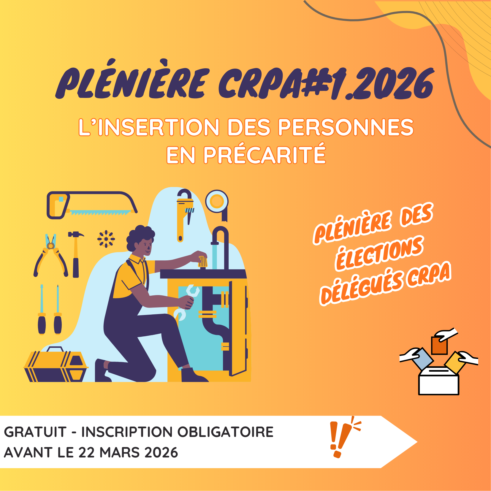 SAVE THE DATE 1ère Plénière CRPA 2026