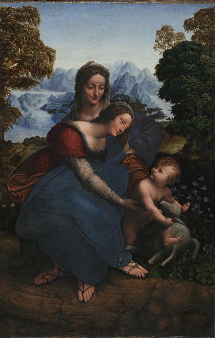 Workshop of Leonardo, Sainte Anne, the  Virgin and  Christ Child, ca.  1508-1513,  Armand Hammer Museum of Art, Los Angeles.