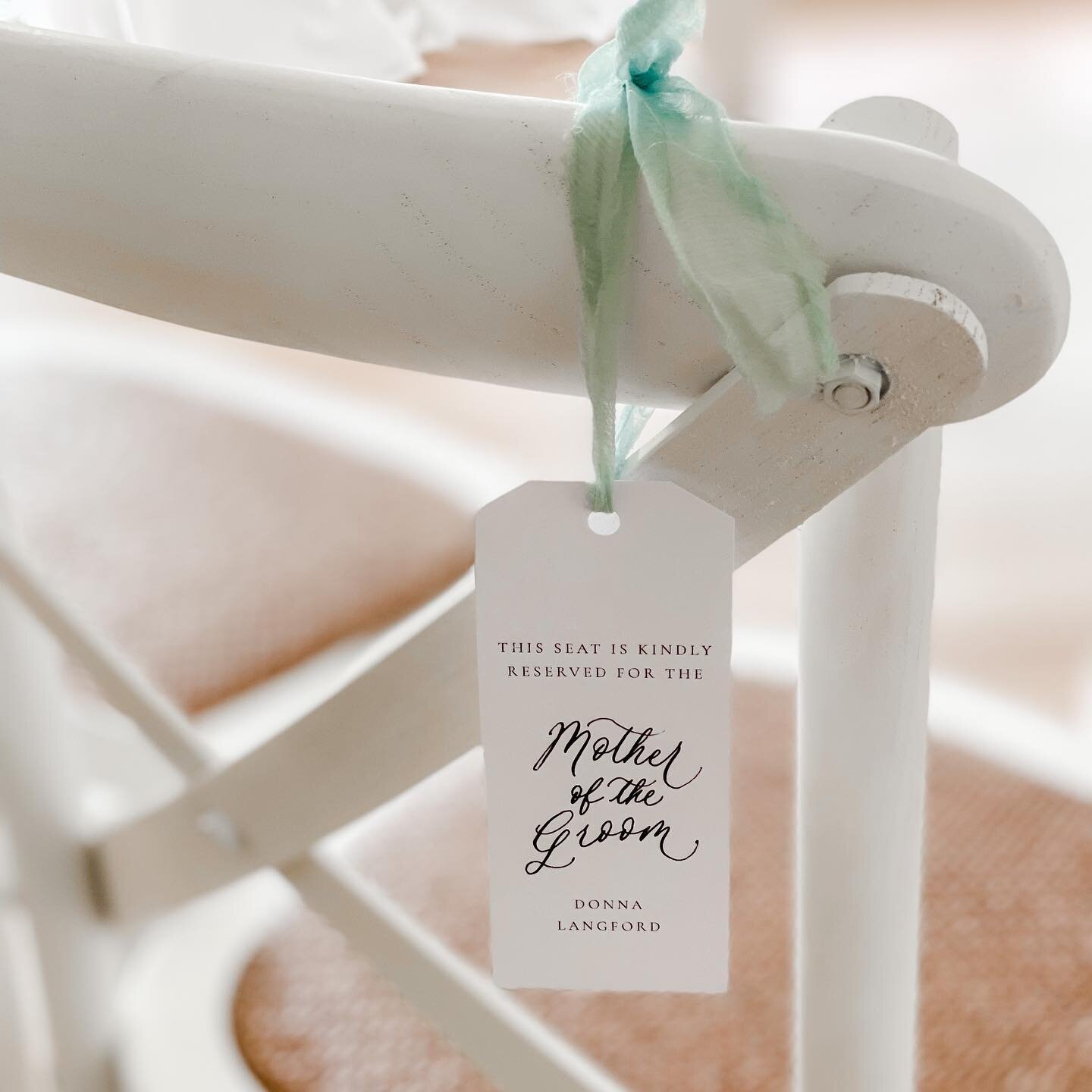 Reserved seating tags // a detail that&rsquo;s often forgotten, is that you may want to reserve some seats at your ceremony, to ensure your nearest and dearest have the best seats in the house 🥰 
.
.
.
.
.
#reservedtags #reservedseating #wedding #we