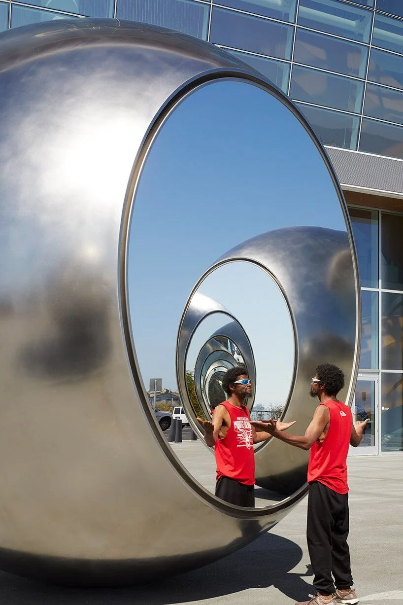 olafur eliasson's seeing spheres create multilayered, reflected spaces in san francisco.jpeg