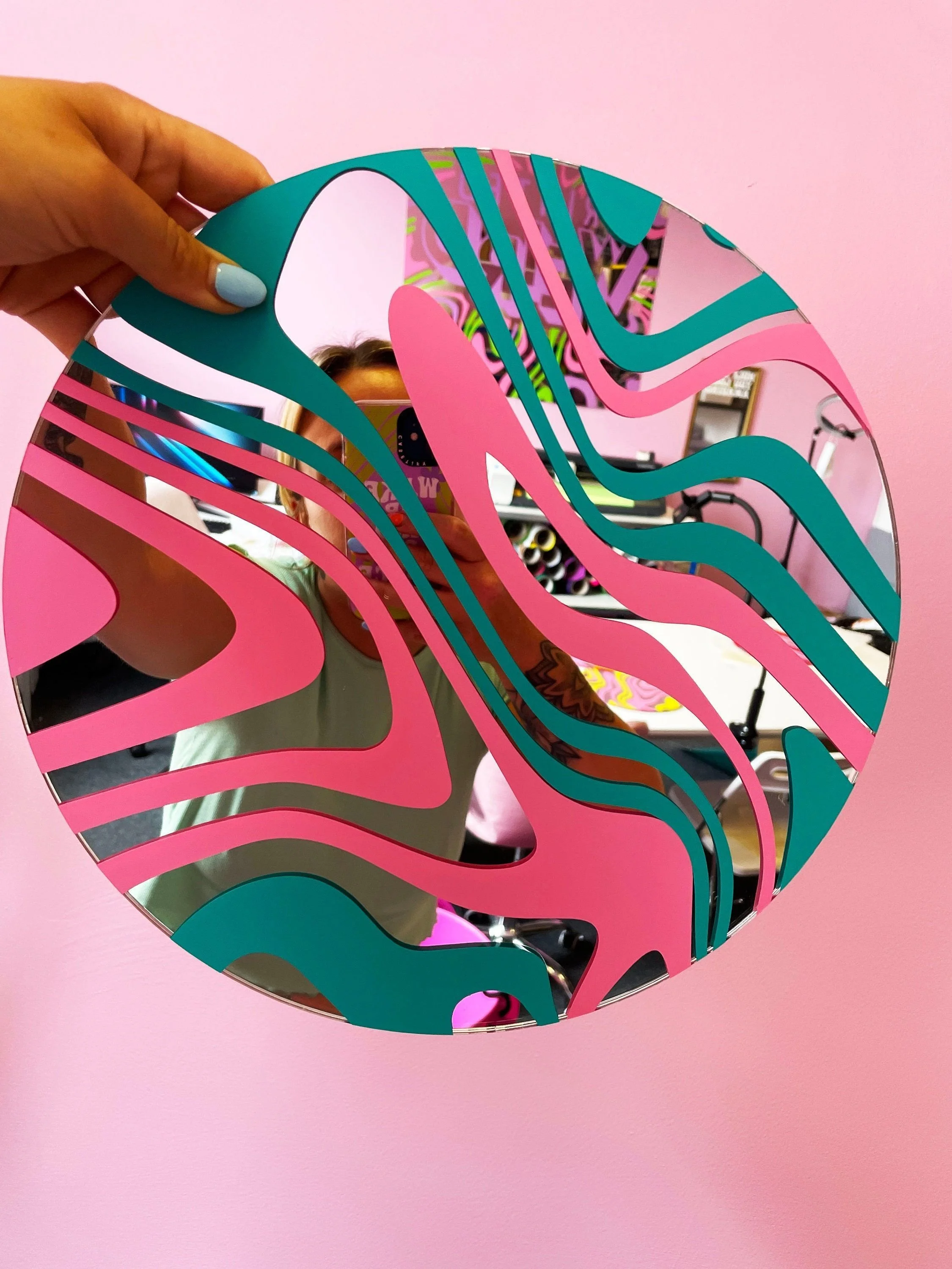 Home Decor creative mirror frame ideas _ funky cool mirrors _ blob mirror _ mirror wall design.jpeg