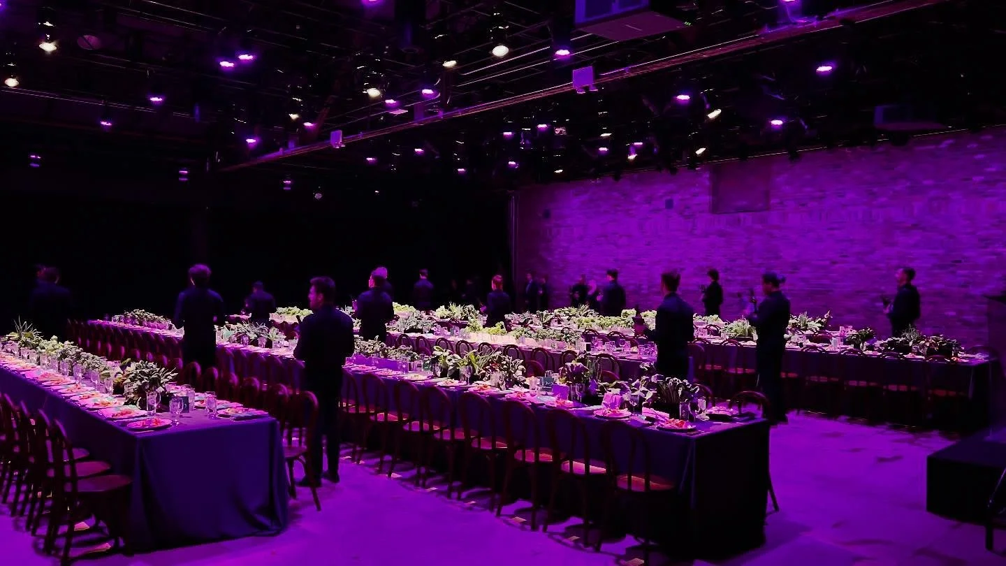 Fighting together for food sovereignty with Project Eats! 
..
Venue: @chelseafactory.nyc 
Venue Representation: @thekagency 
Client: @projecteats 
Event planning and design: @houseofsarlo 
Lighting Design: @liveproductionlabs 
Production and show man