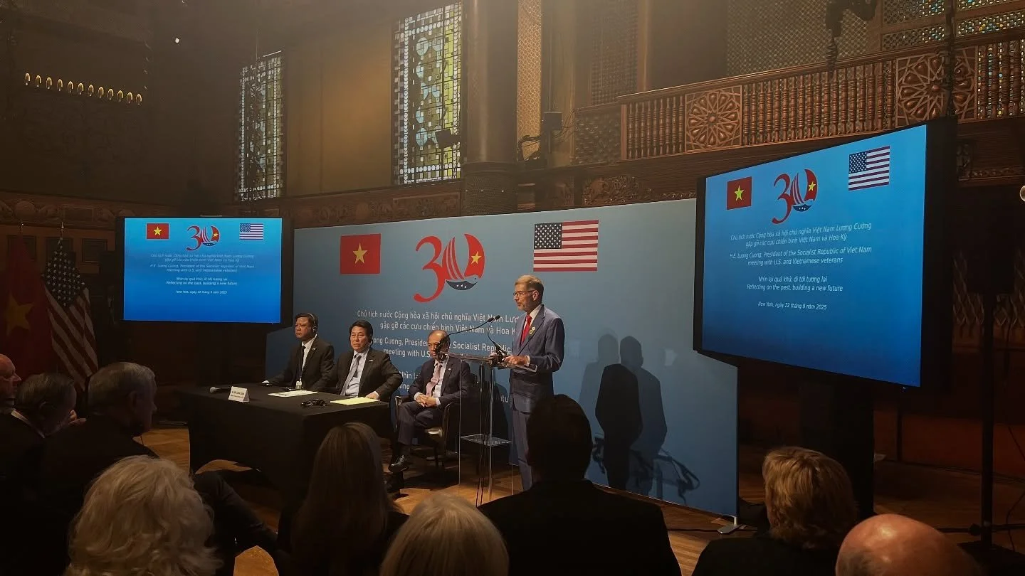 We were proud to help honor the 30th anniversary of the restoration of normal diplomatic relations between the US and Vietnam, as well as the joint reconciliation efforts led by veterans of the war on both sides.&nbsp; Key speakers included Vietnames