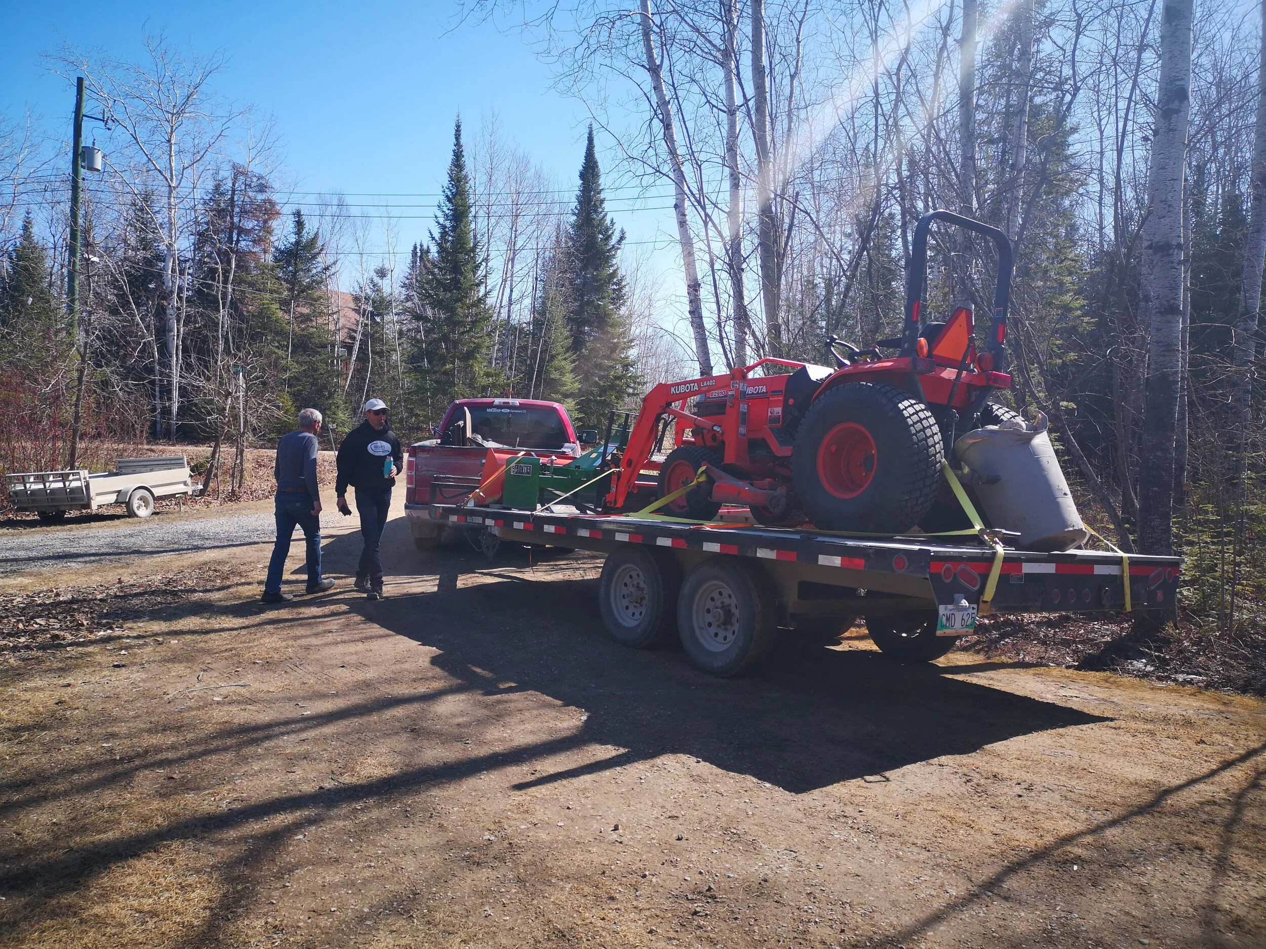 The tractor gets a new home.