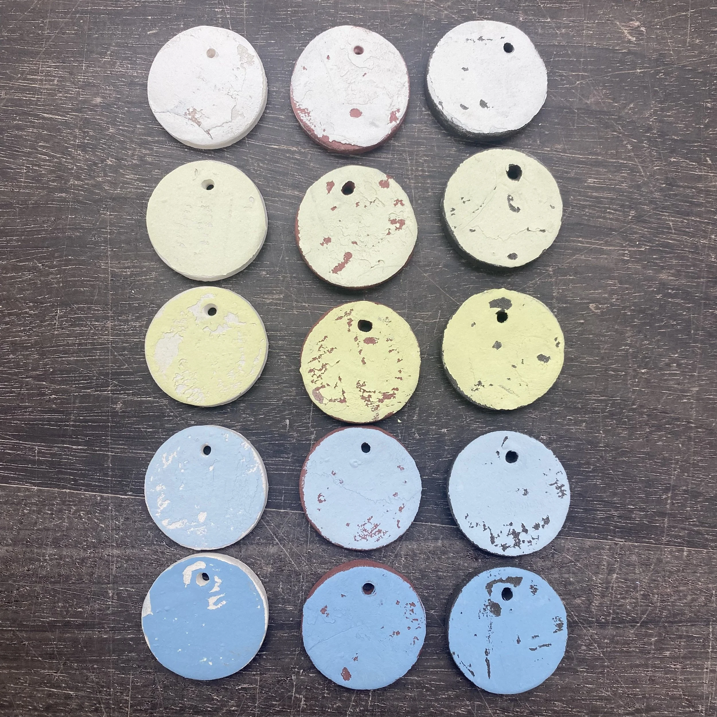 bisqued vit. slip tests