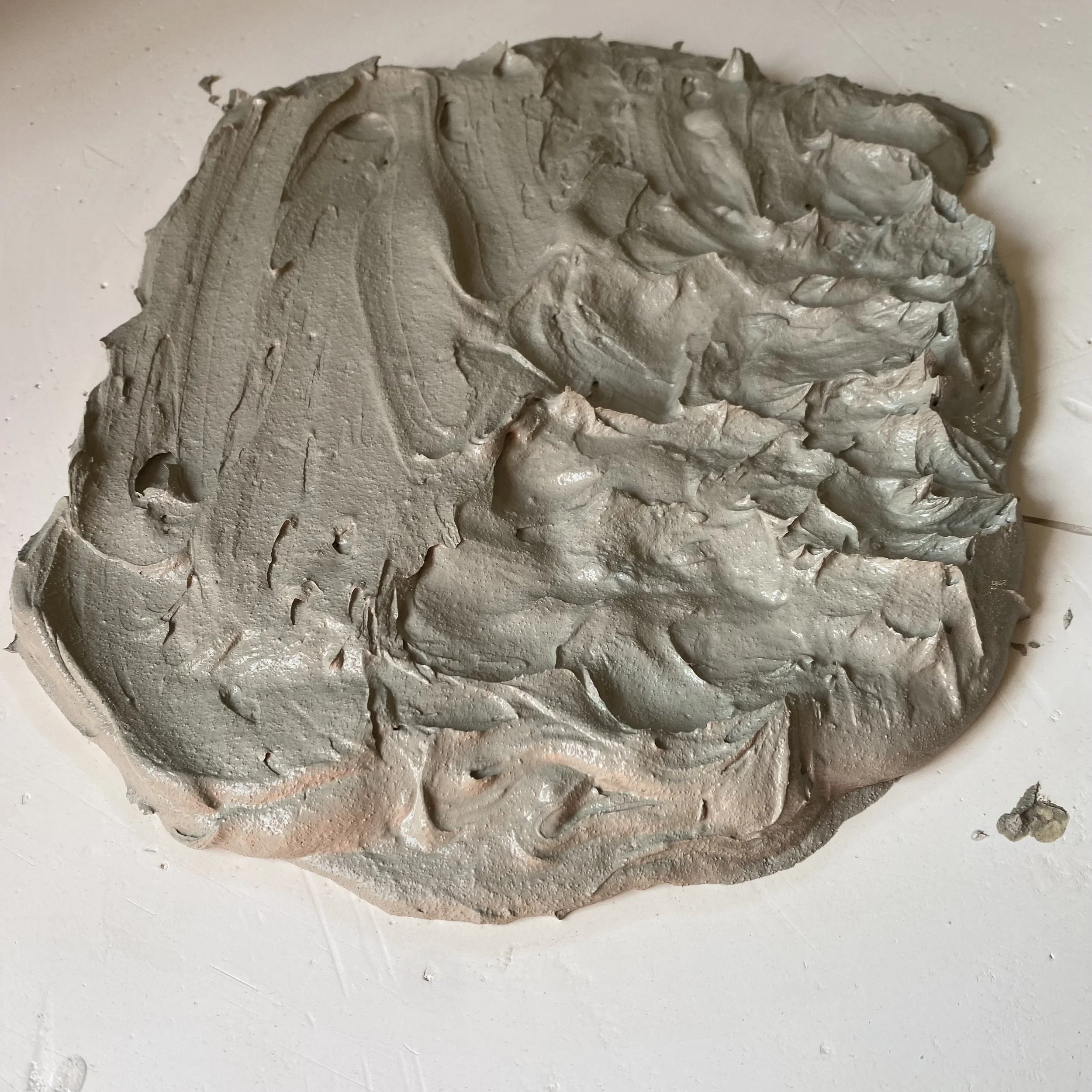 drying coloured clay