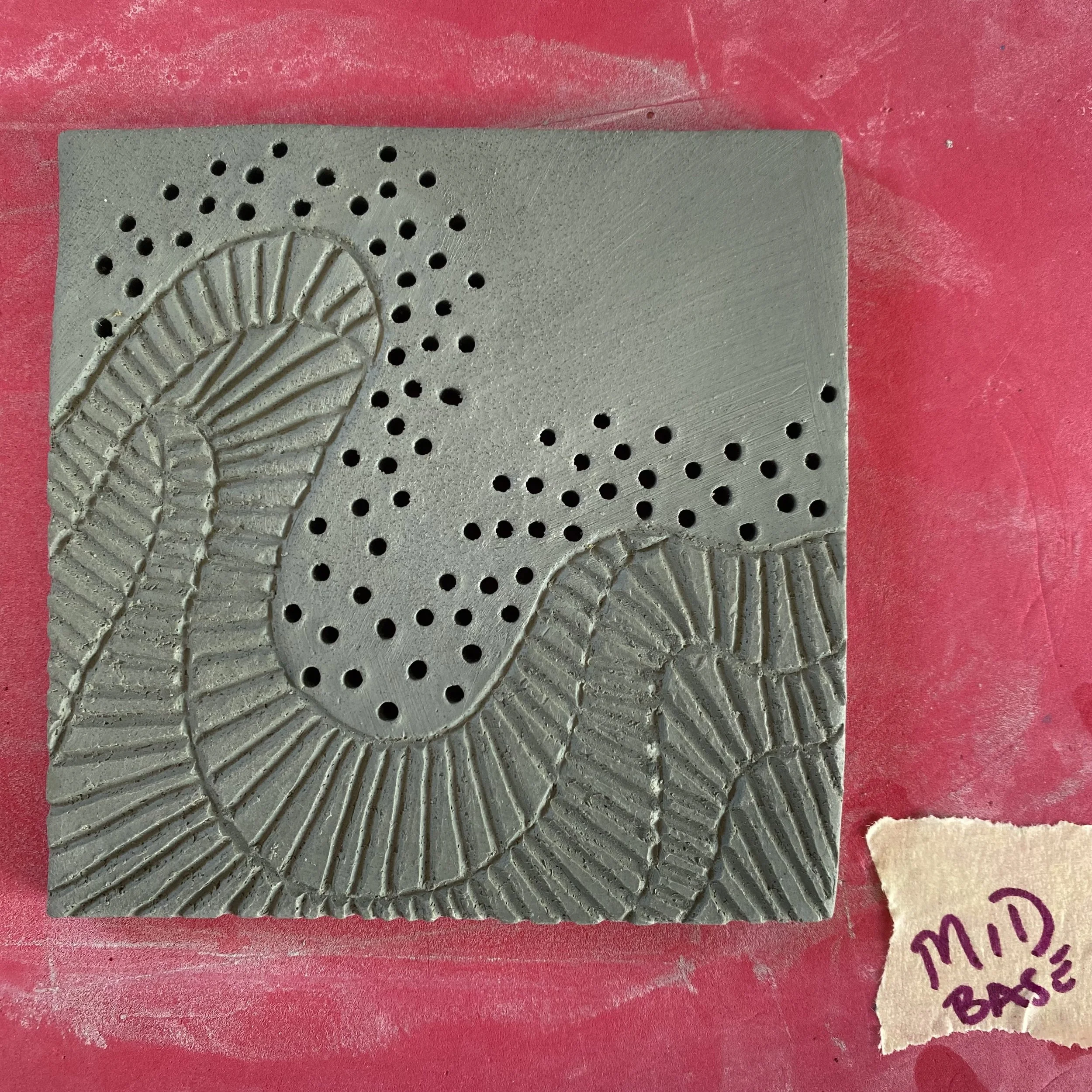unfired test tile