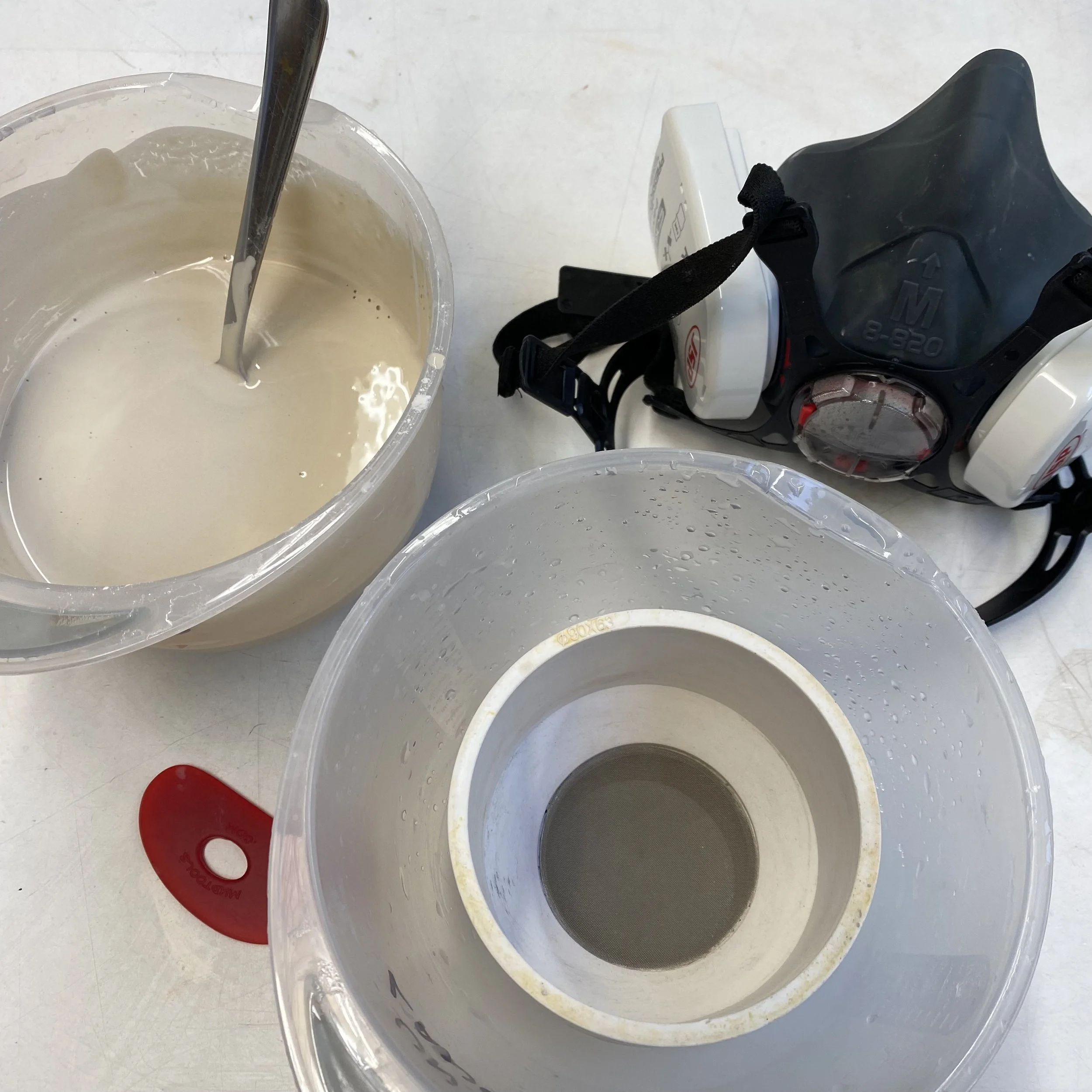mixing a glaze