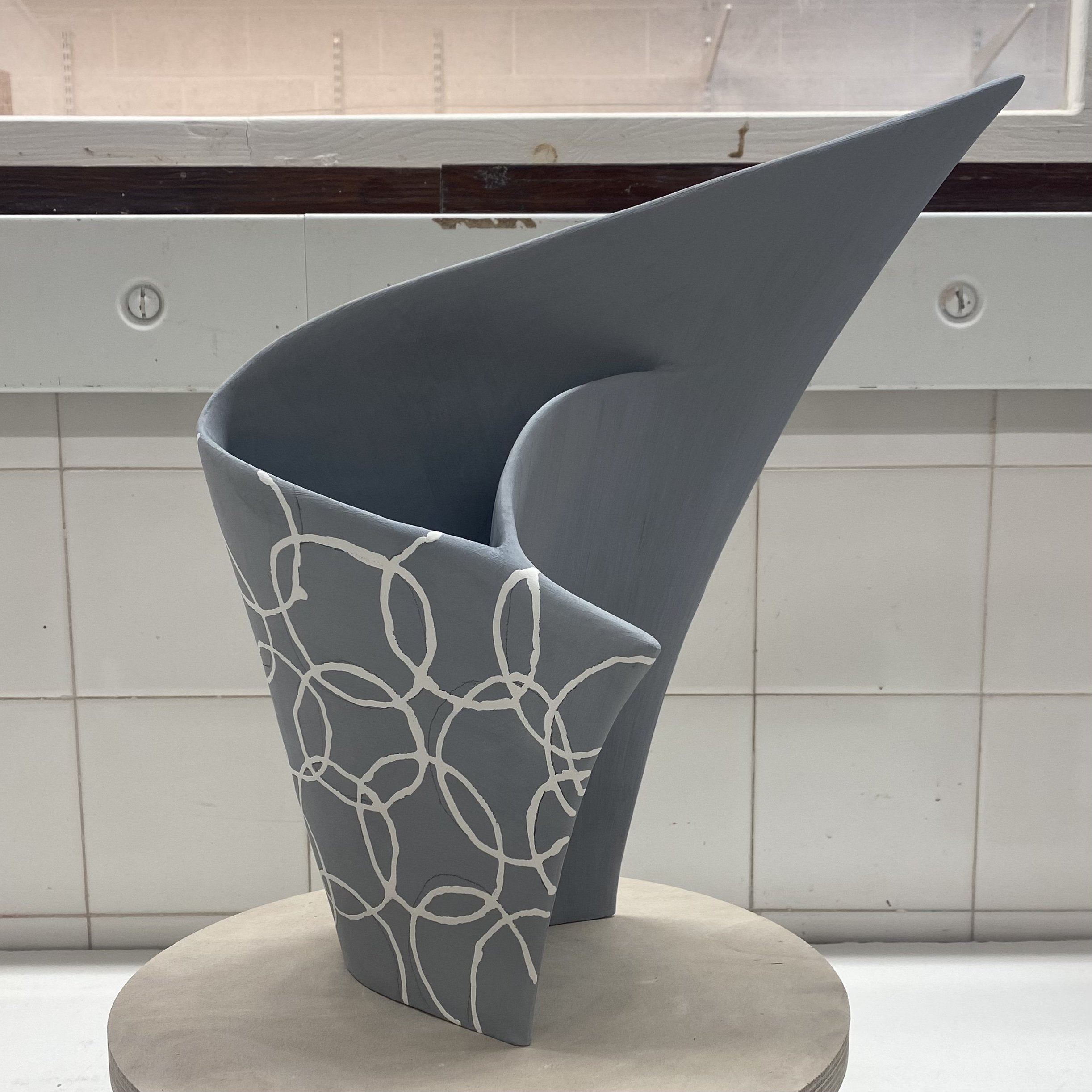 bisque with underglaze