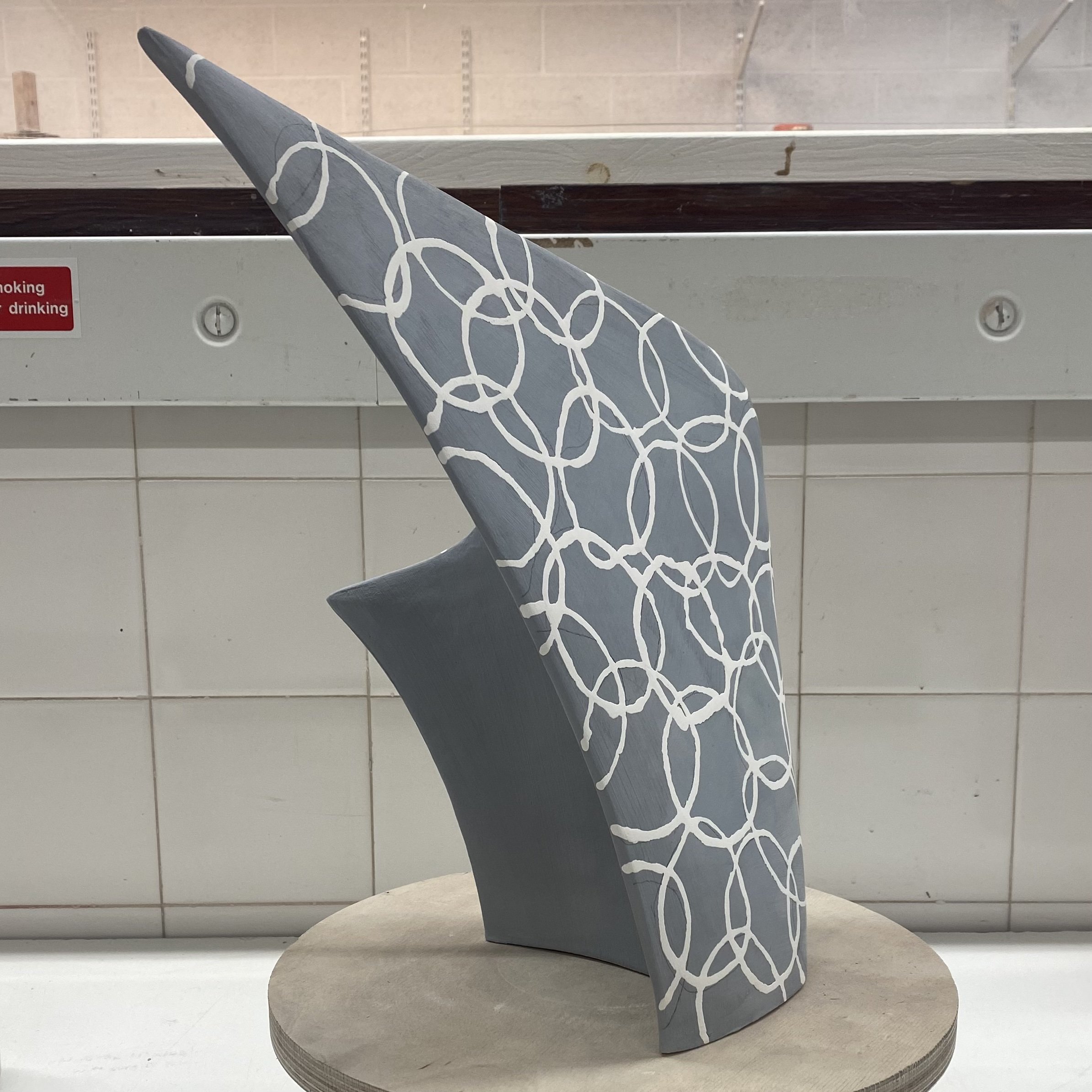 bisque with underglaze