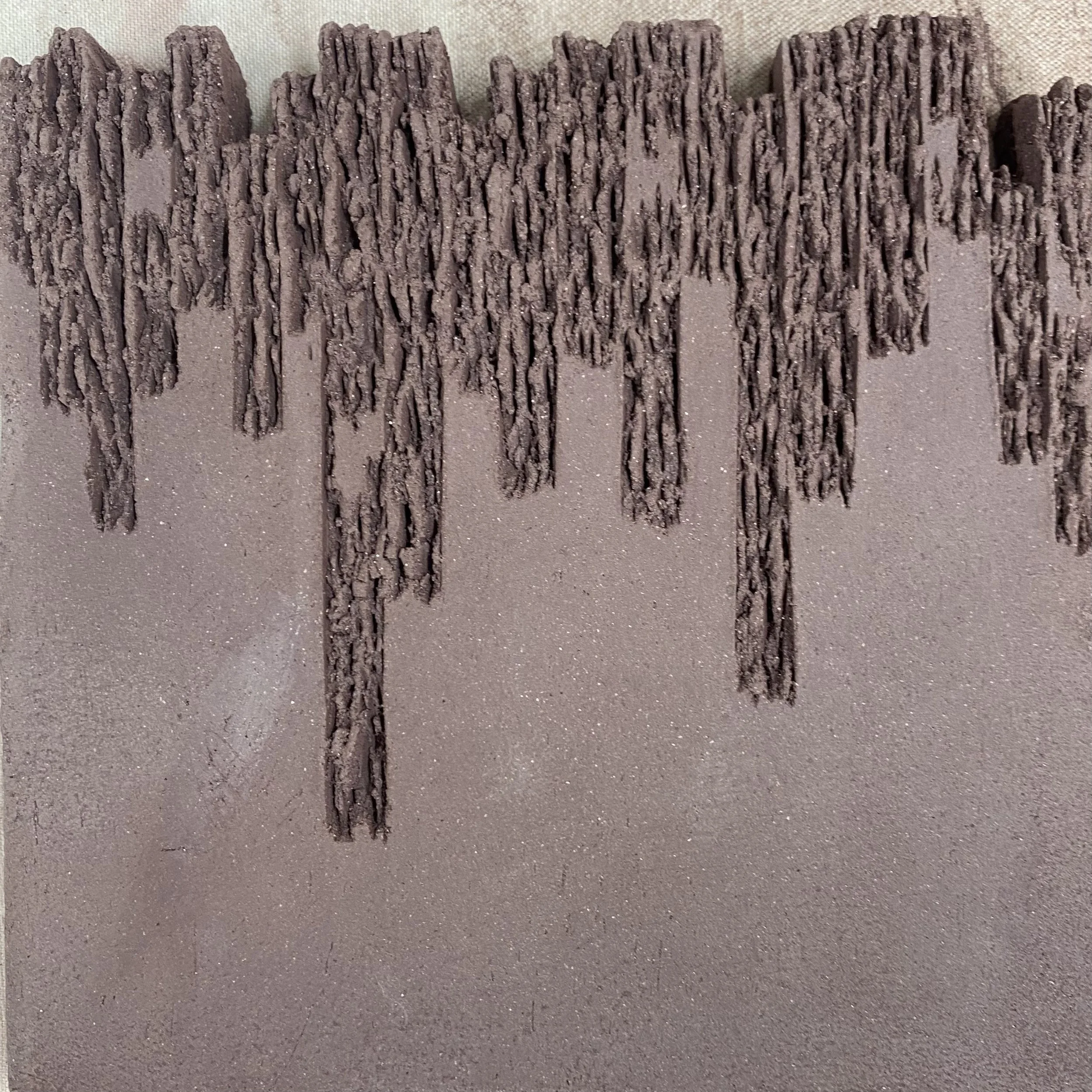 unfired texture test tile