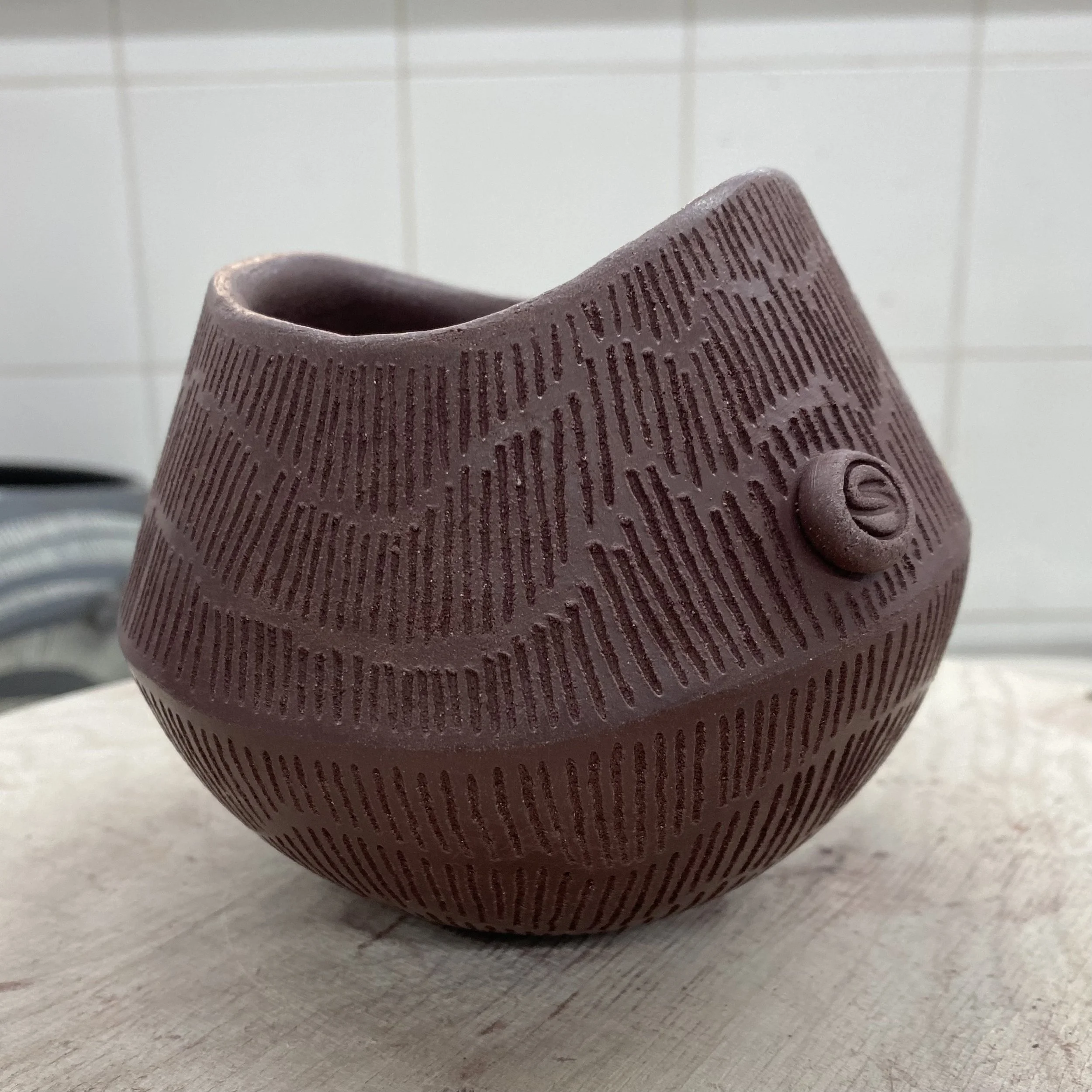 unfired 'From the Earth' vessel 1/3