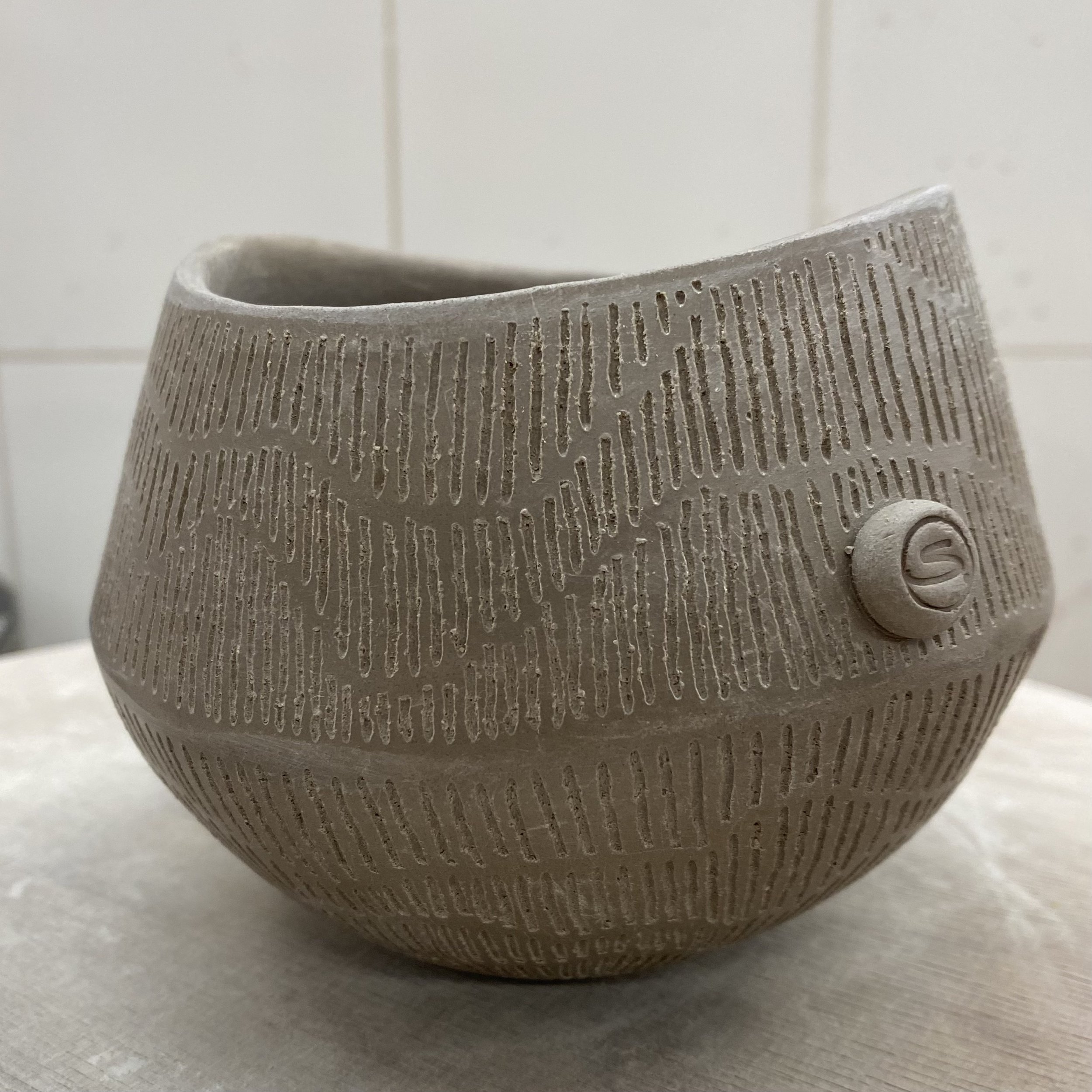 unfired 'From the Earth' vessel 3/3