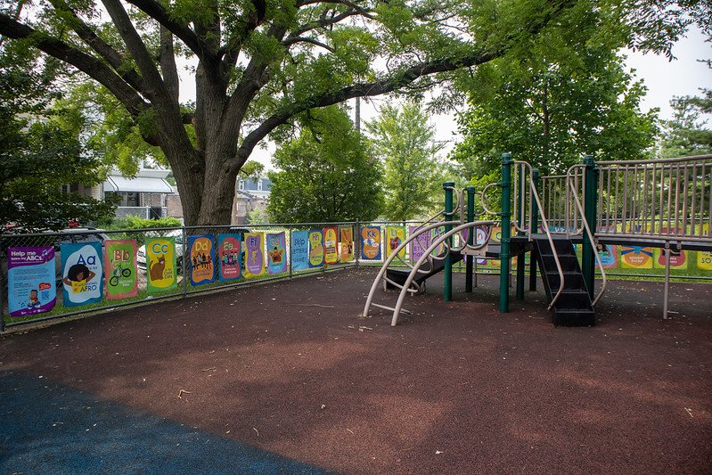 Philly ABCs pop-up installation at Jerome Brown Playground