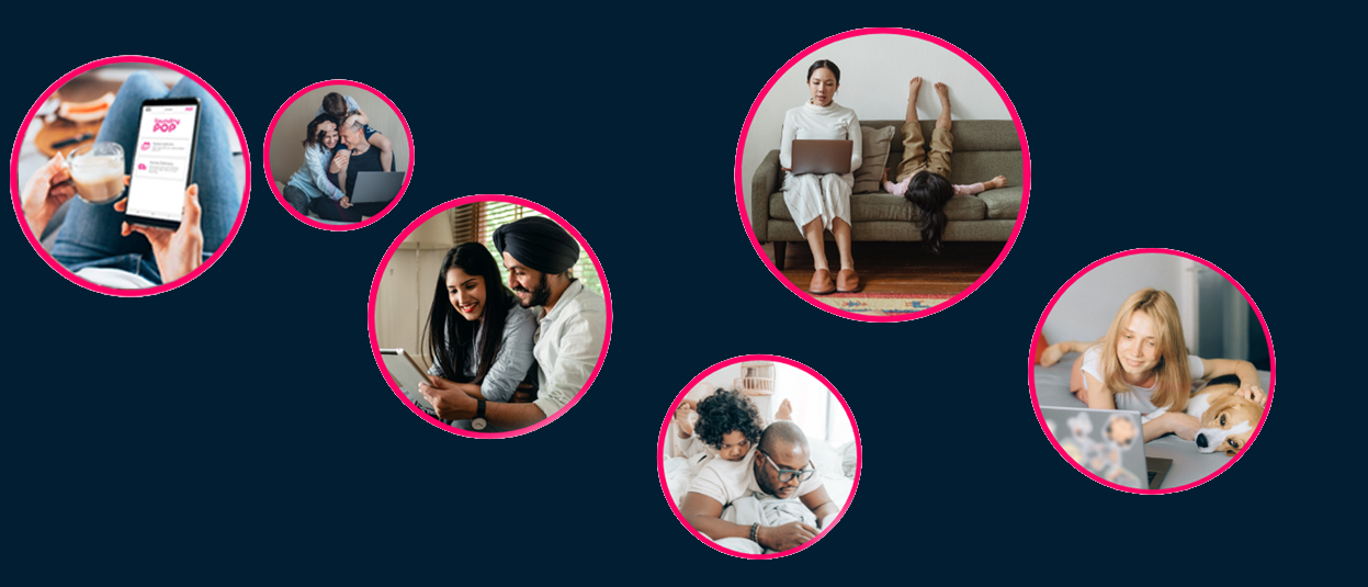 Laundry Pop app for scheduling laundry pickup and delivery in Los Angeles, used by customers on phones, tablets, and laptops
