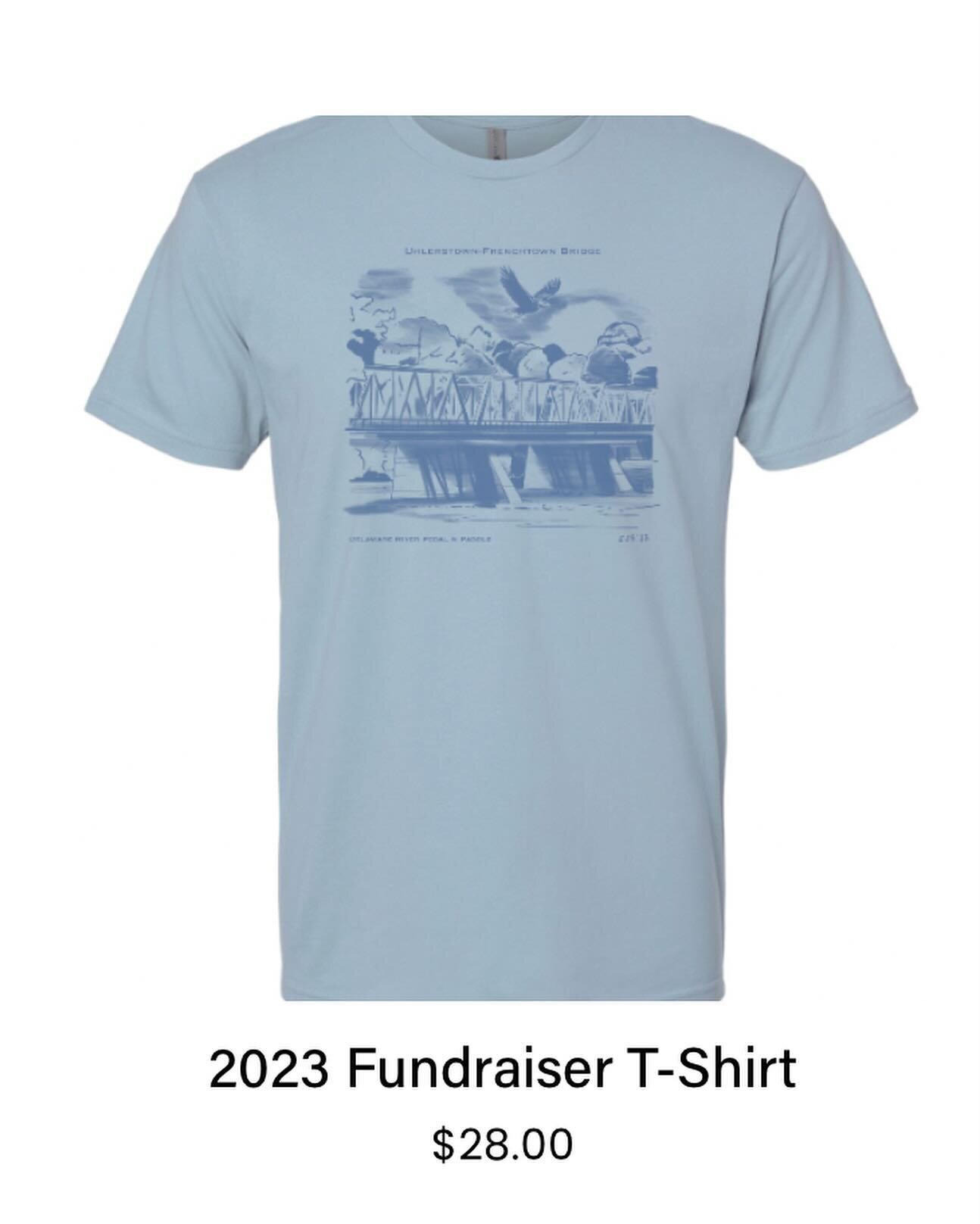 We still have 2023 Fundraiser T-Shirts! Help us support the Friends of the Delaware Canal (@friendsofthedelawarecanal) and the Delaware River Greenway Partnership (@delrivergreenway). We will be doing new artwork each year designed by local artists. 