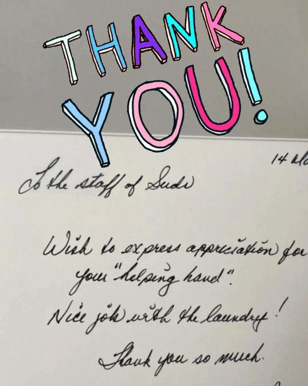 We love thank you cards from all our happy clients ! 

Our job is to give you time back for what matters ! Remove the hassle of doing laundry - we will take care of it! 

#washnfold #laundryservice #laundrygoals #laundrygoals #thankyoucards #happycli