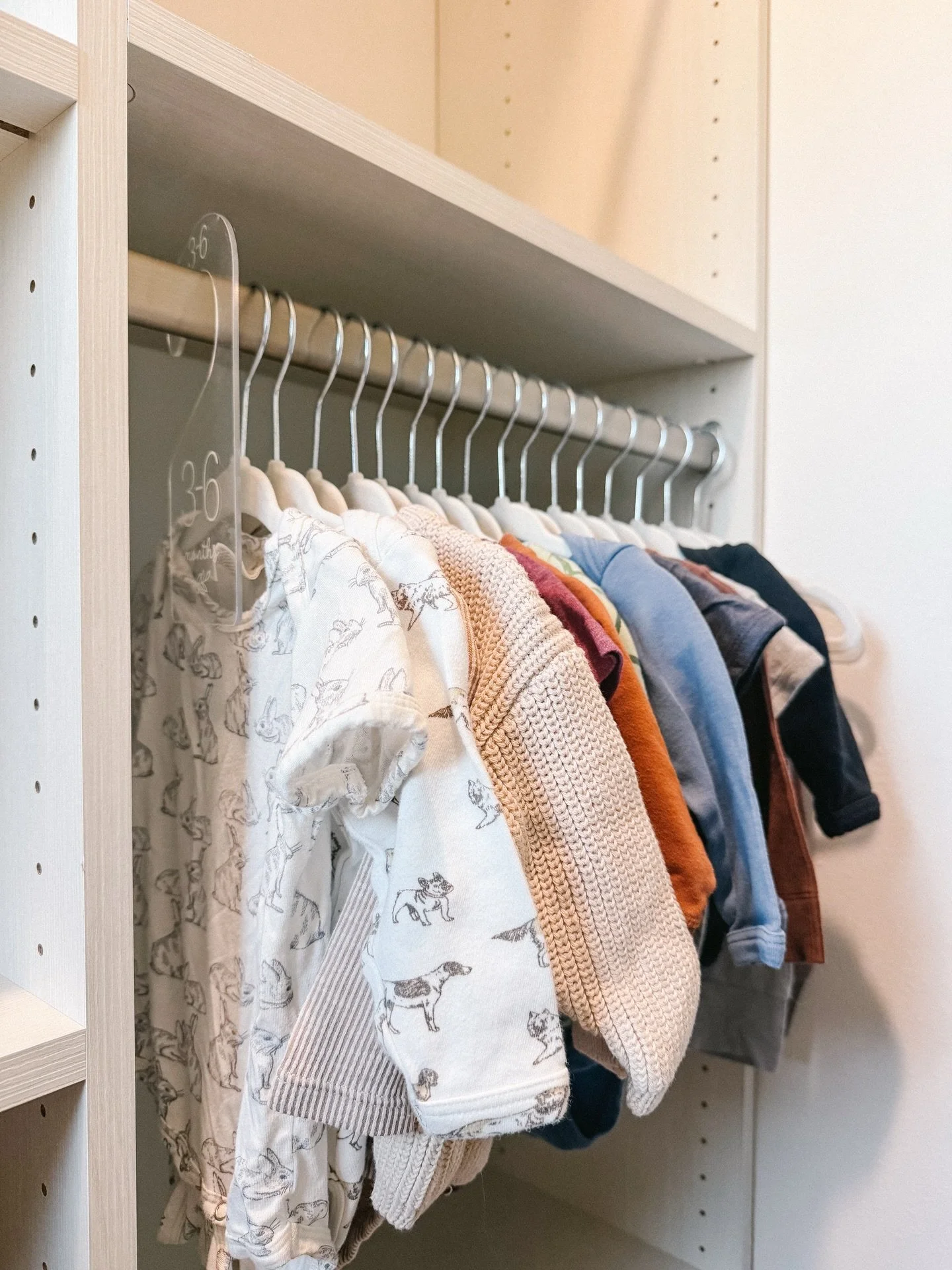 We had so much fun setting up and organizing this nursery so everything has a home from day one&mdash;because those early days are busy enough!

Huge shoutout to our friends at @inspiredclosetstulsa for designing and installing this beautiful custom 