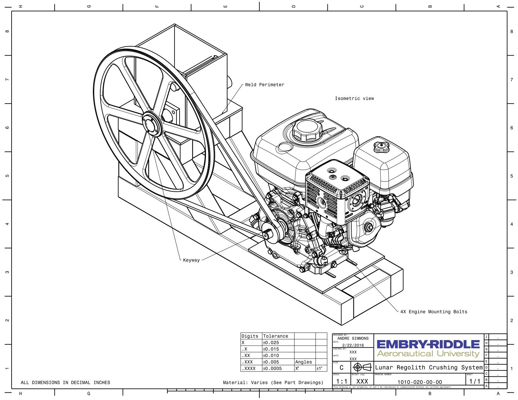 Full LRCS assembly drawing.