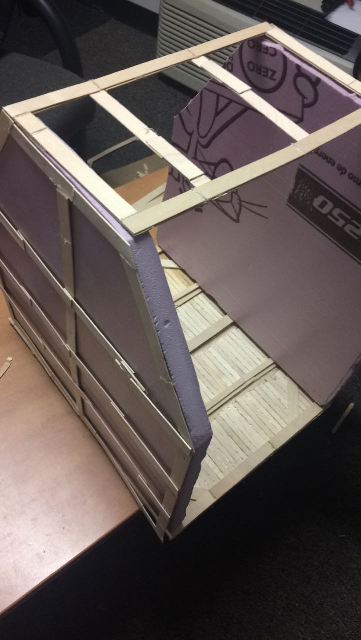 Foam padding and base structure of the rear section.