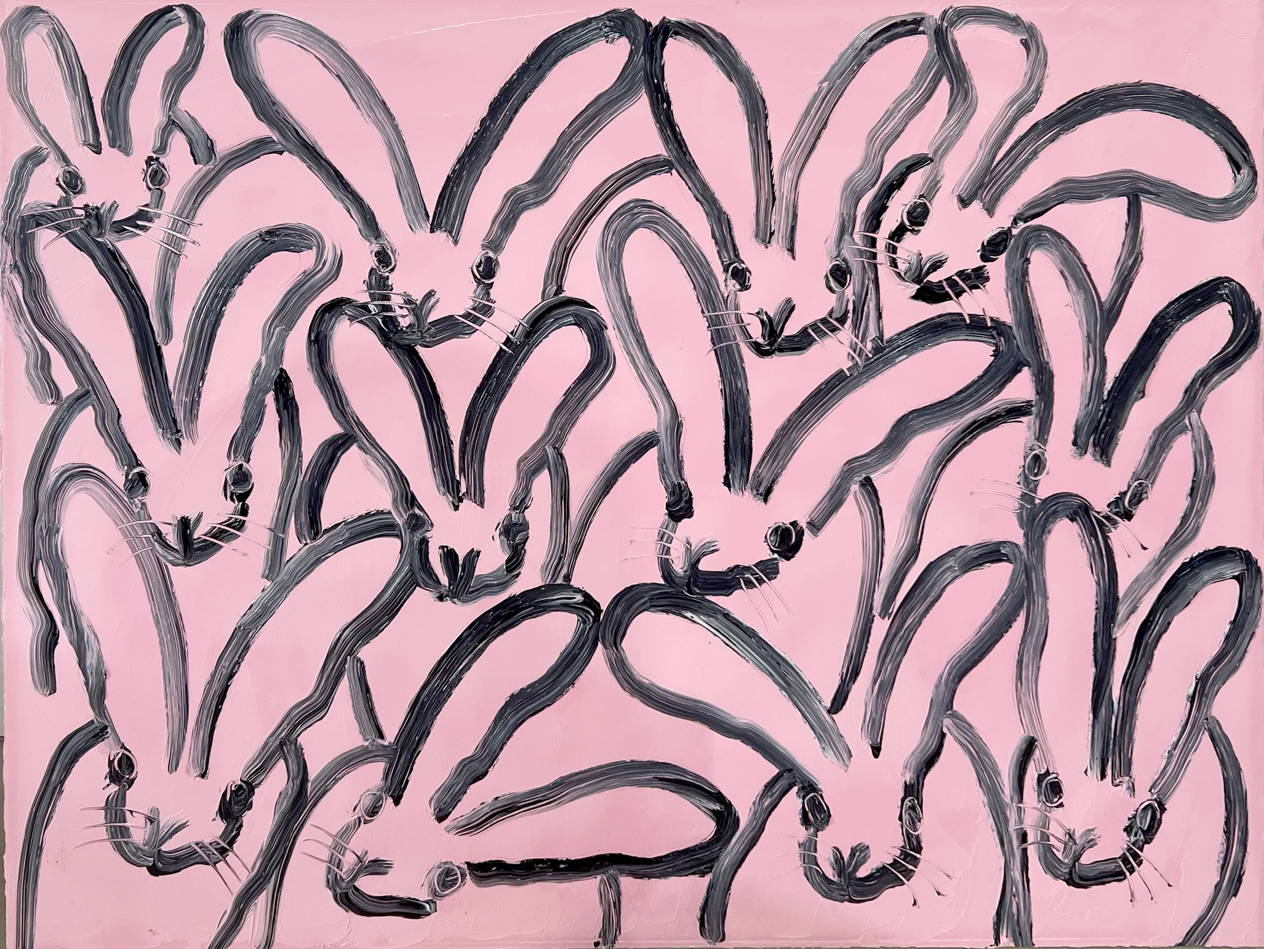 Pink Hutch Parade II, 2025, oil on canvas, 30 x 36 in.