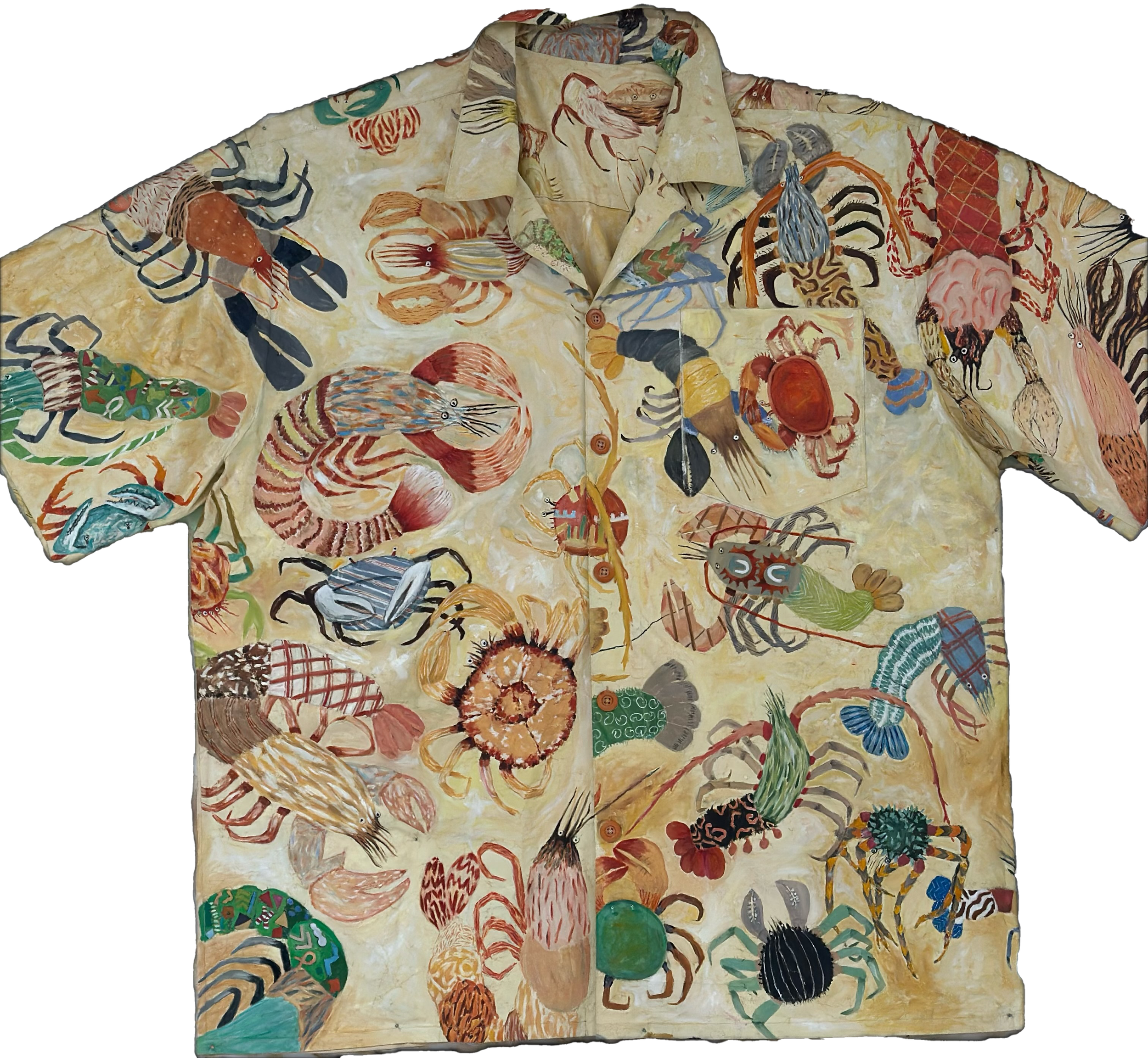 Hawaiian Shirt, 2026, oil on sewn canvas, 74 x 74 in.