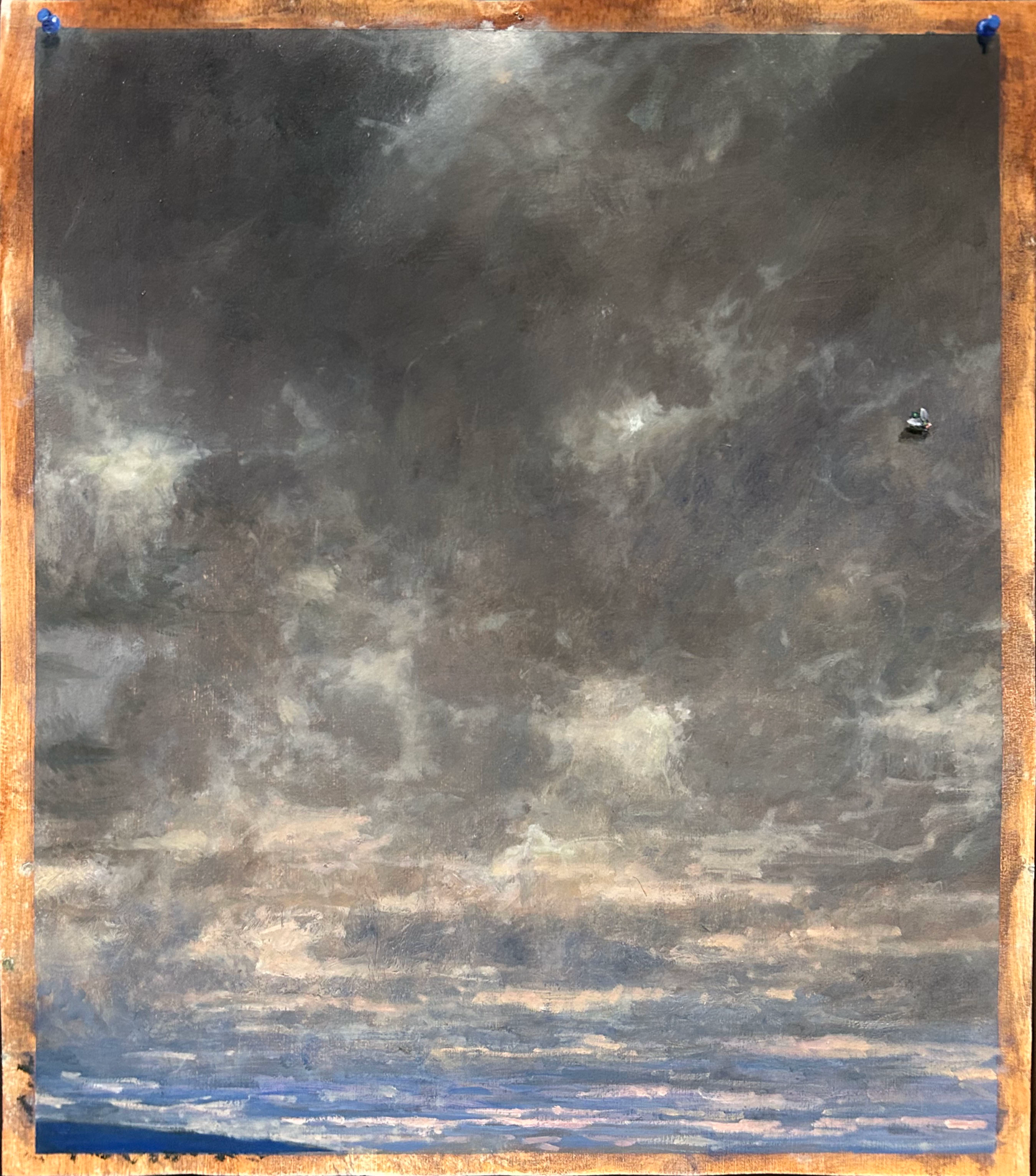 Fly, 2025, oil on paper, 28 x 24.5 in.