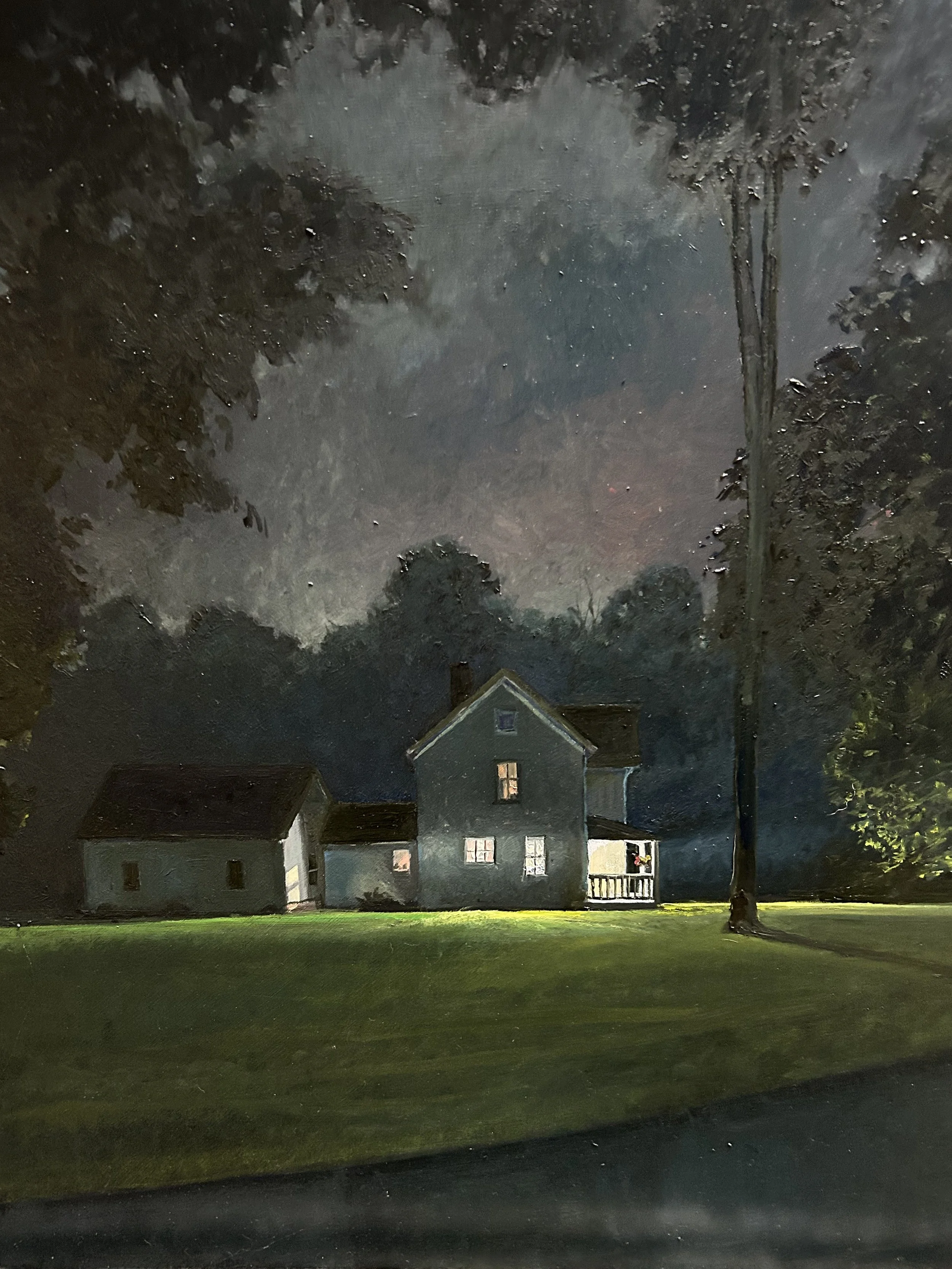 SOLD Low Road High Life, 2026, oil on masonite, 16 x 20 in.