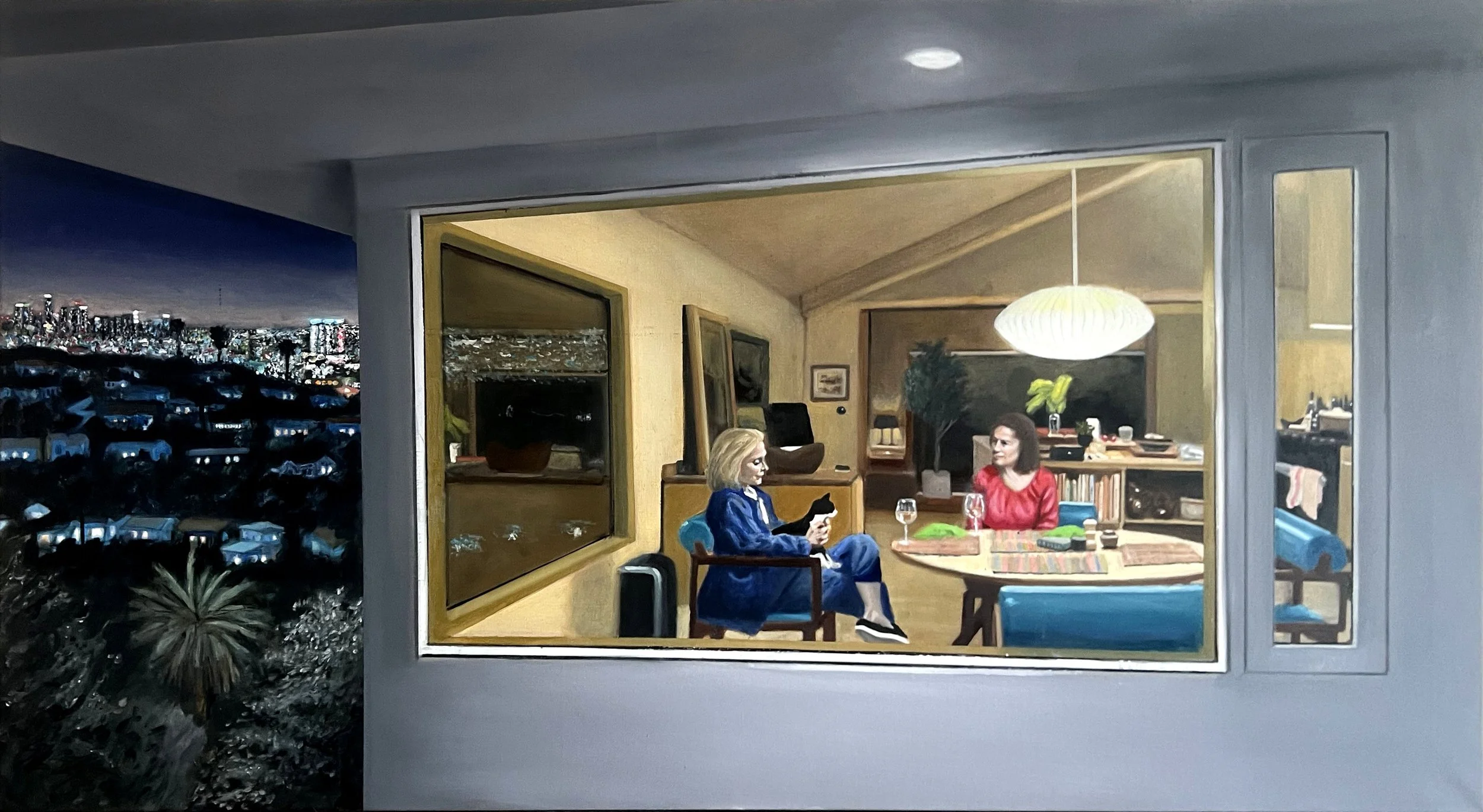 Night Owls, 2026, oil on linen, 33 x 60 in.