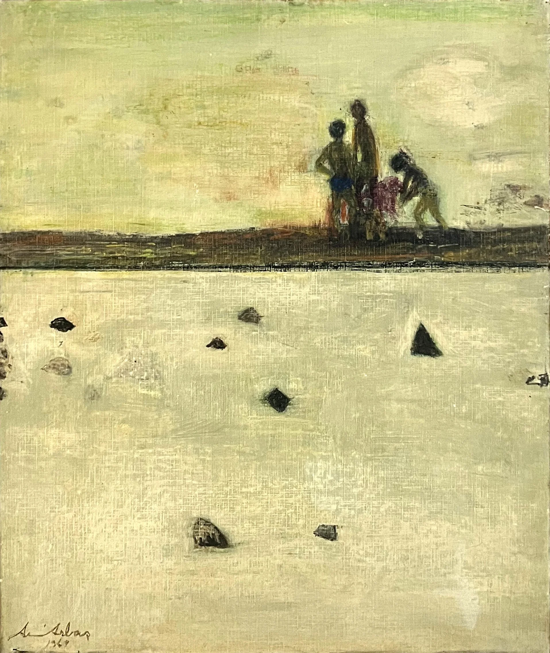 By the Water, 1969, oil on canvas, 25 x 20 in.