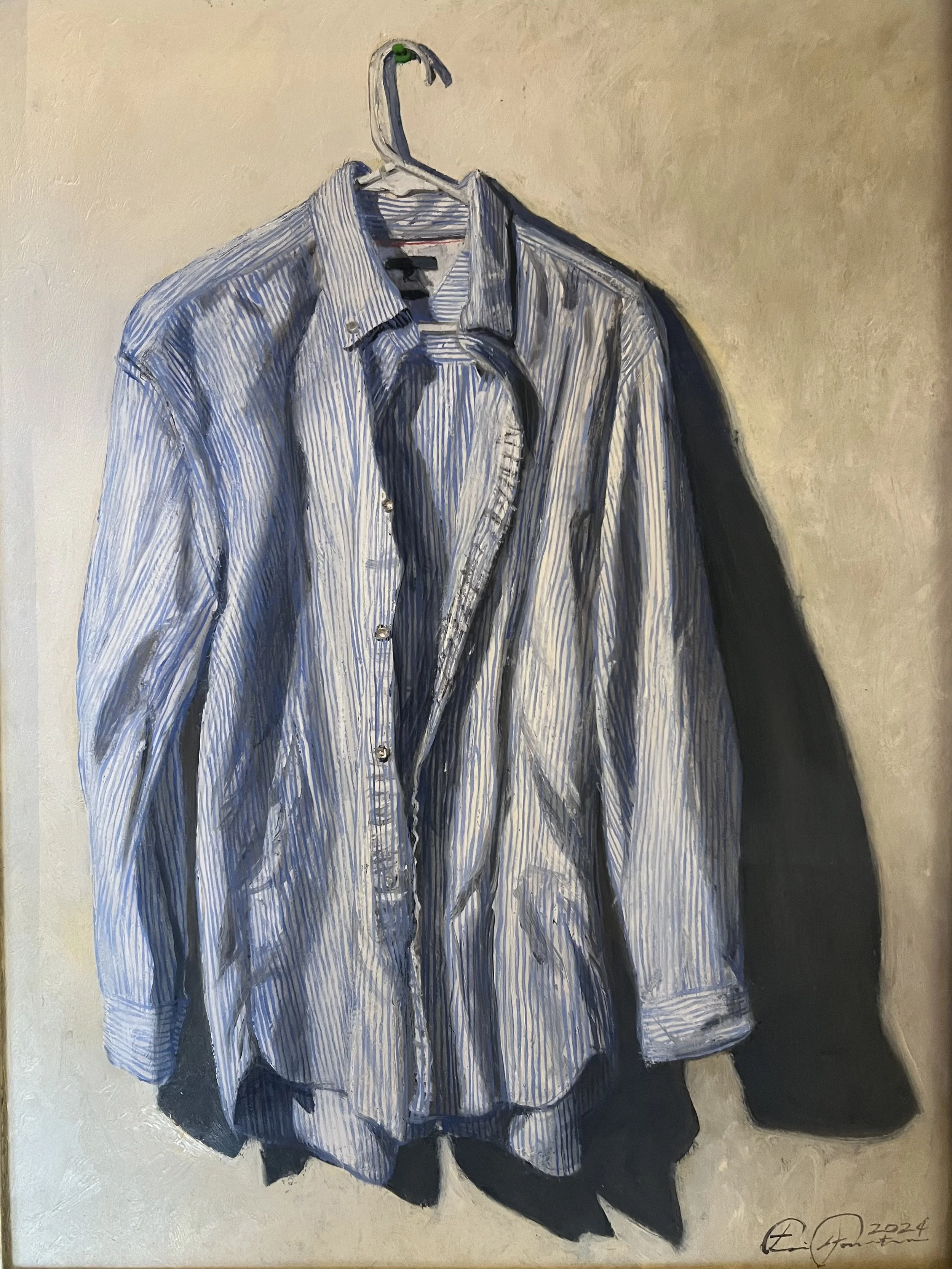 Single Stripe, 2025, oil on panel, 15.5 x 11.5 in.