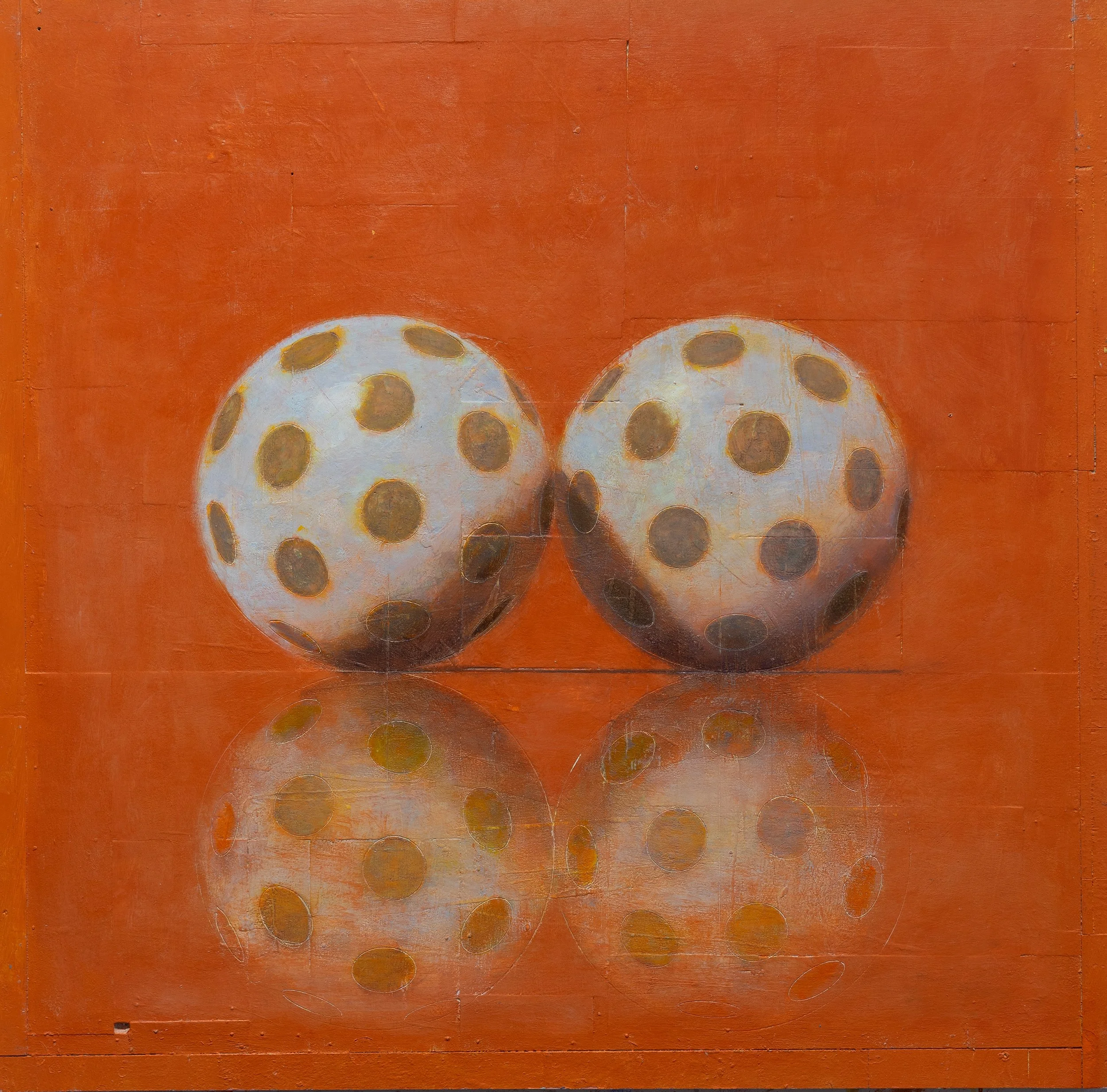 Lancaster, 2025, oil on wood, 36 x 37 in.