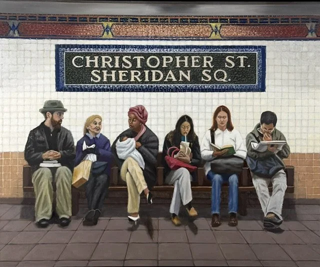 Christopher Street Station, 2026, oil on linen, 30 x 36 in.