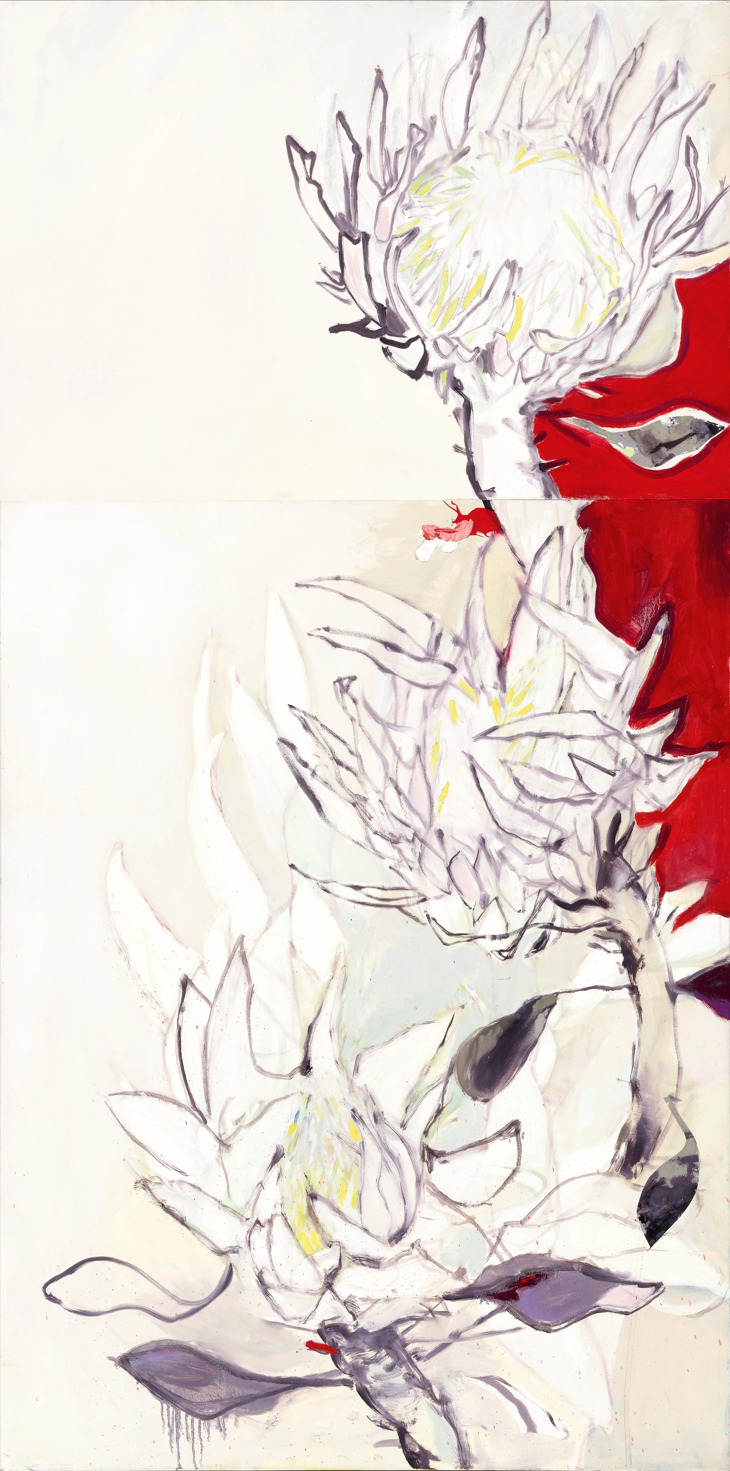 It's Good To Be King, oil & gesso on canvas, 72 x 36 in.