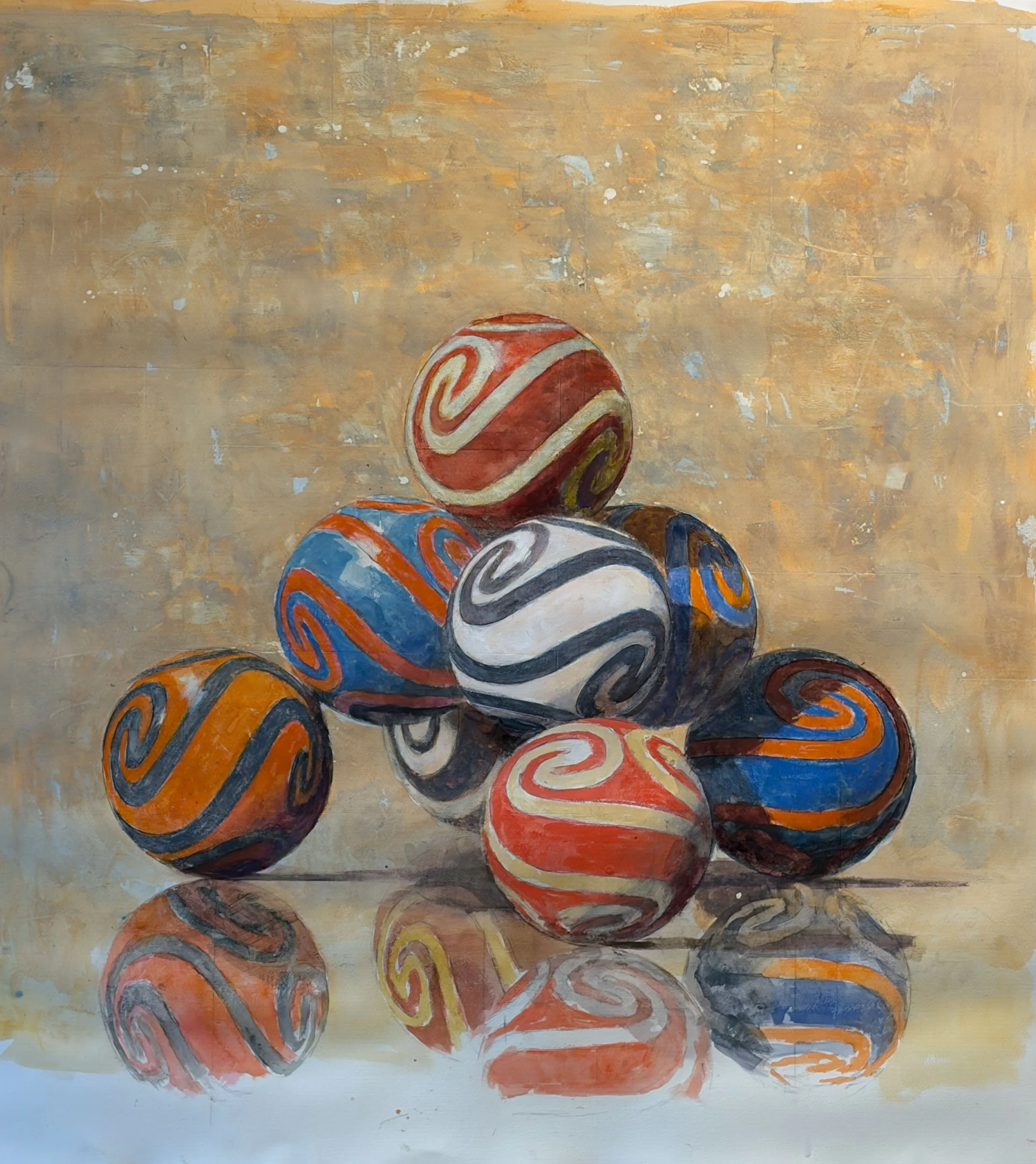 Dorado, 2026, watercolor on paper, 43 x 40 in.