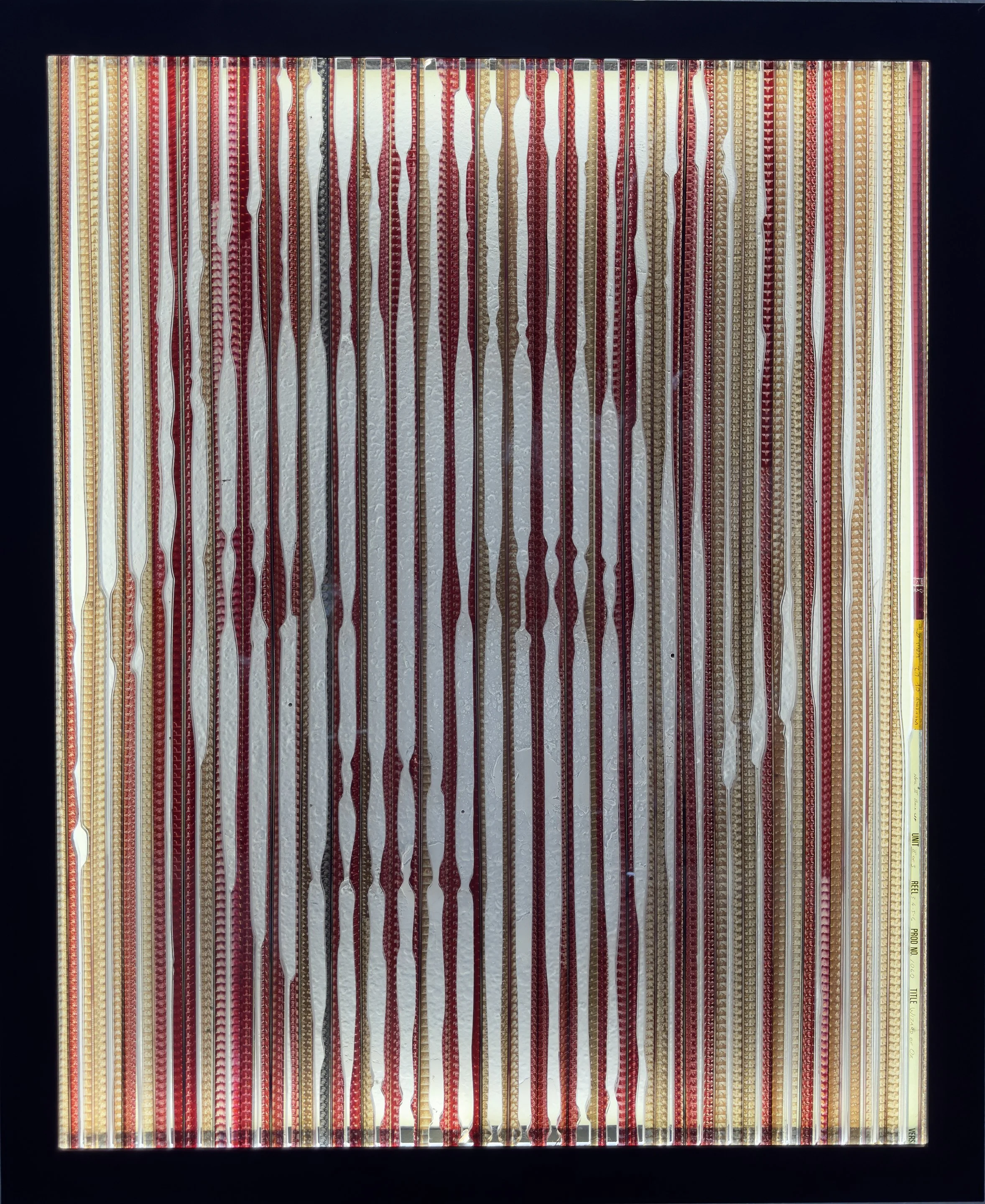 The Wizard of Oz, 1939, Judy Garland, 16mm and 35mm motion-picture film assembled into portrait compositions, 42.5 x 35 x 2 in.