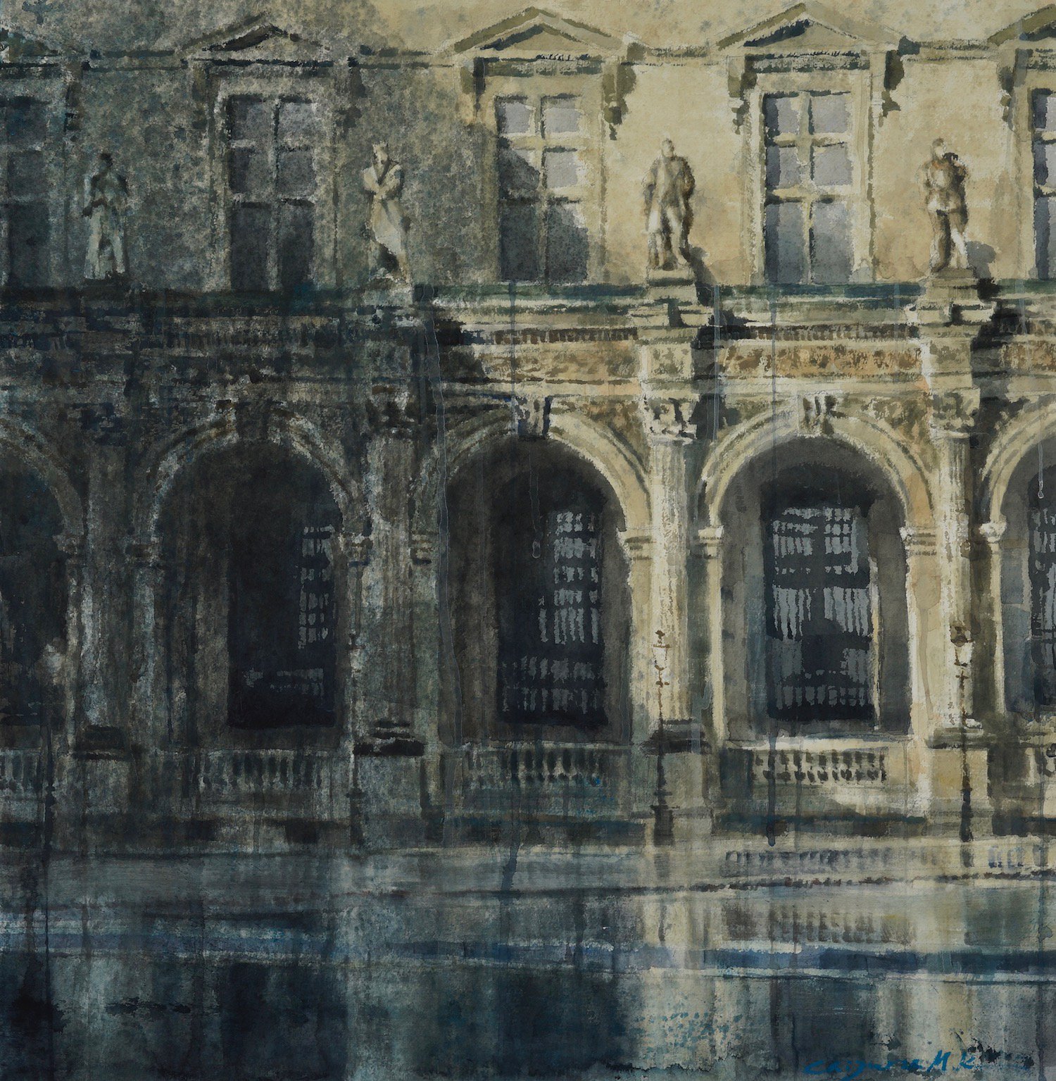 Chizuru Morii Kaplan
The Louvre VII,
watercolor on Arches paper
26 x 26.5"