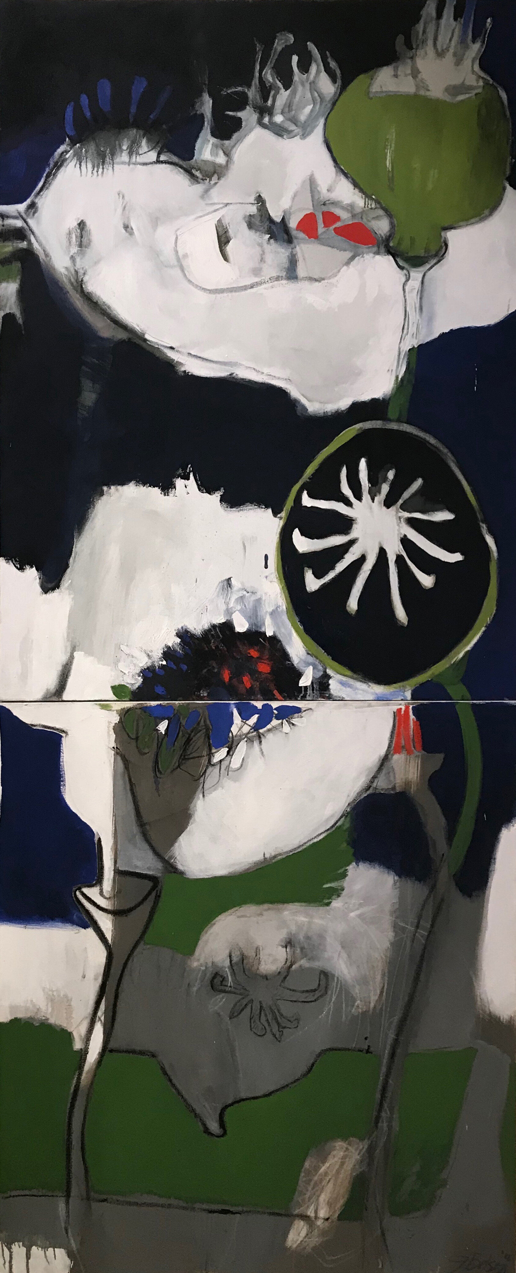 Last Laugh, oil on canvas, 80x40"
